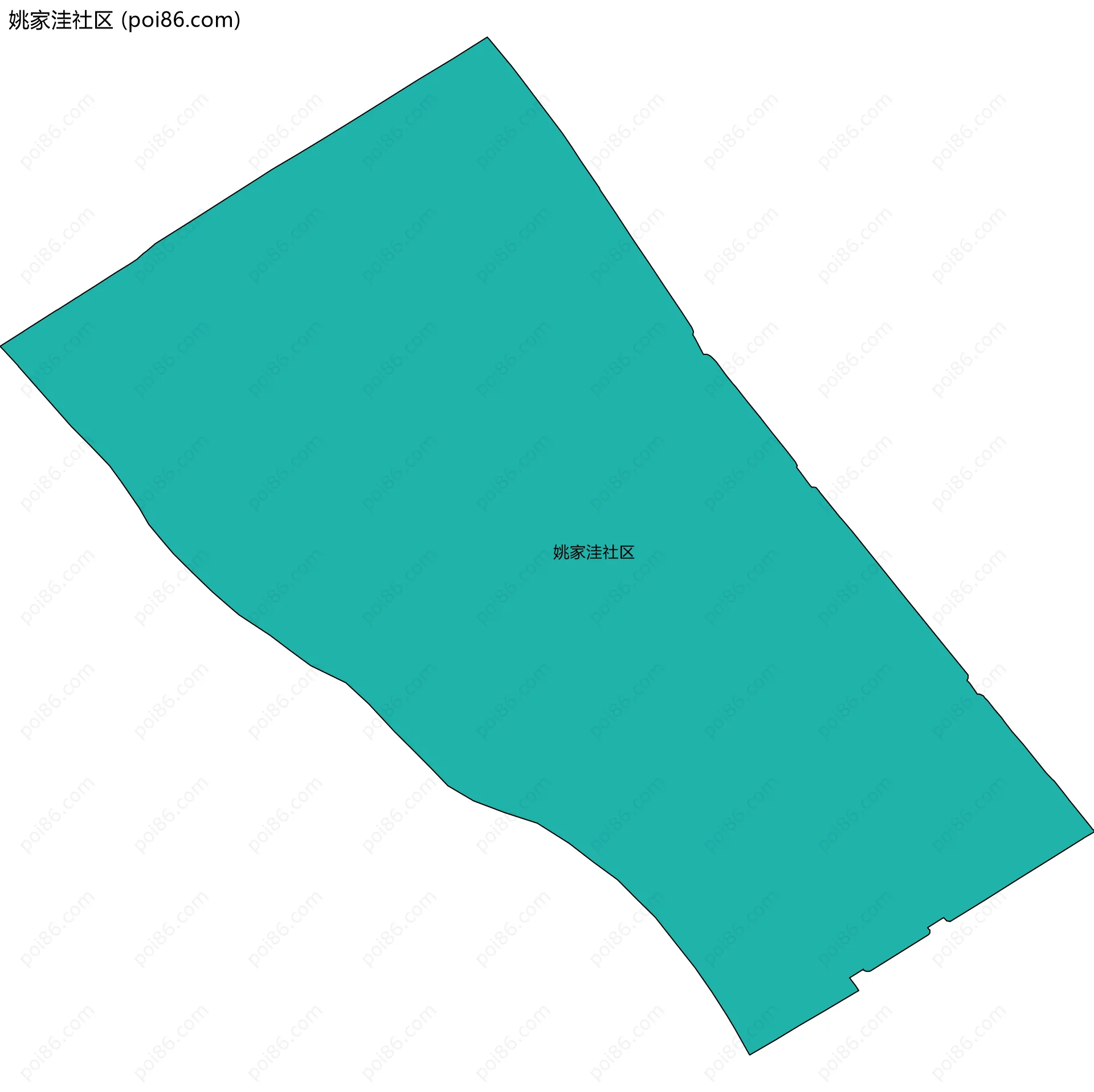 姚家洼社区边界地图