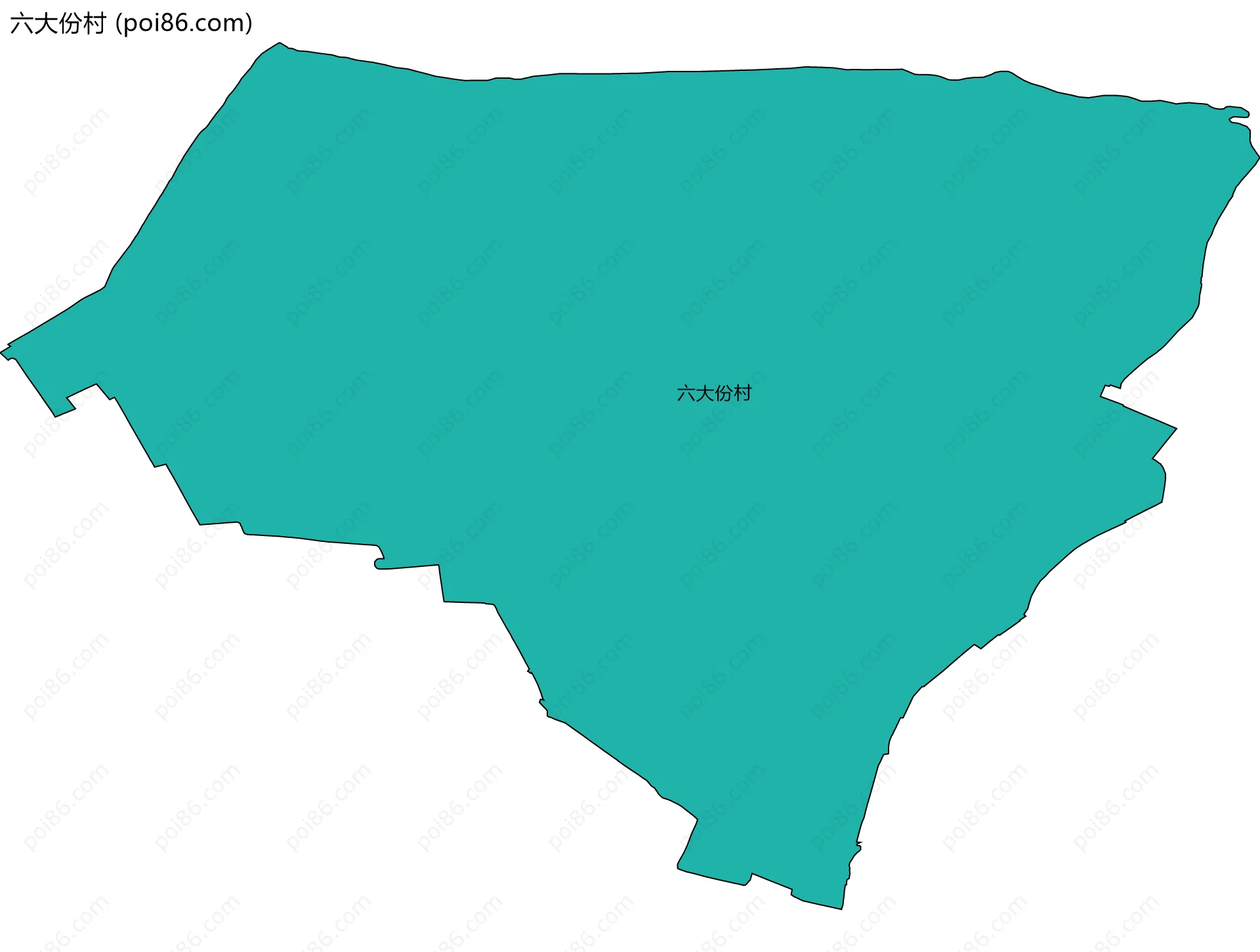 六大份村边界地图