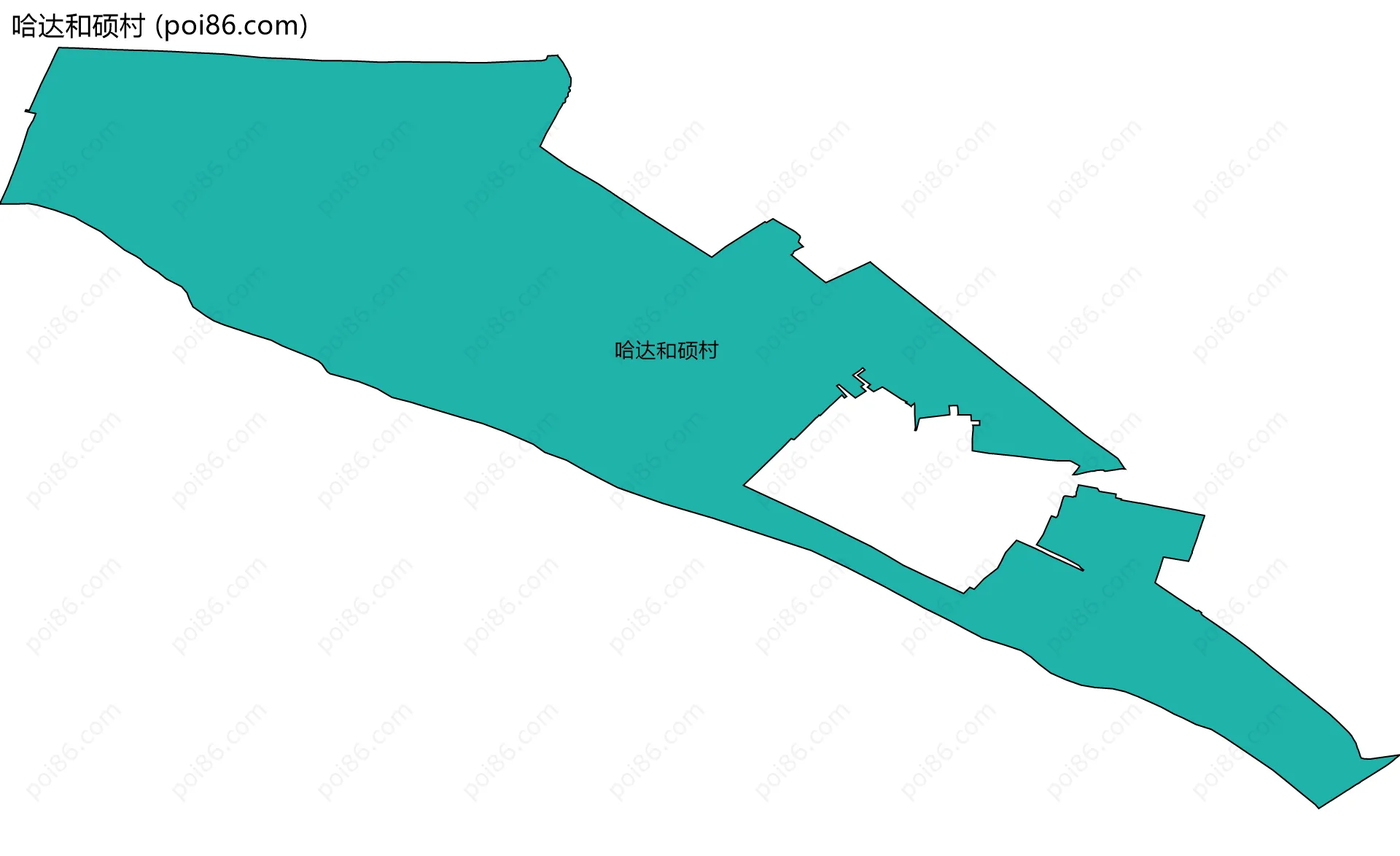 哈达和硕村边界地图
