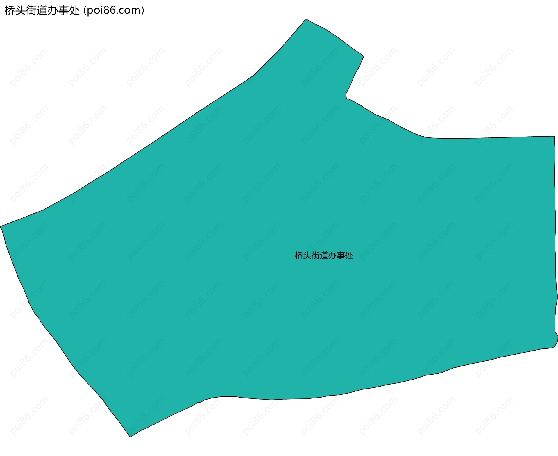 桥头街道办事处边界地图