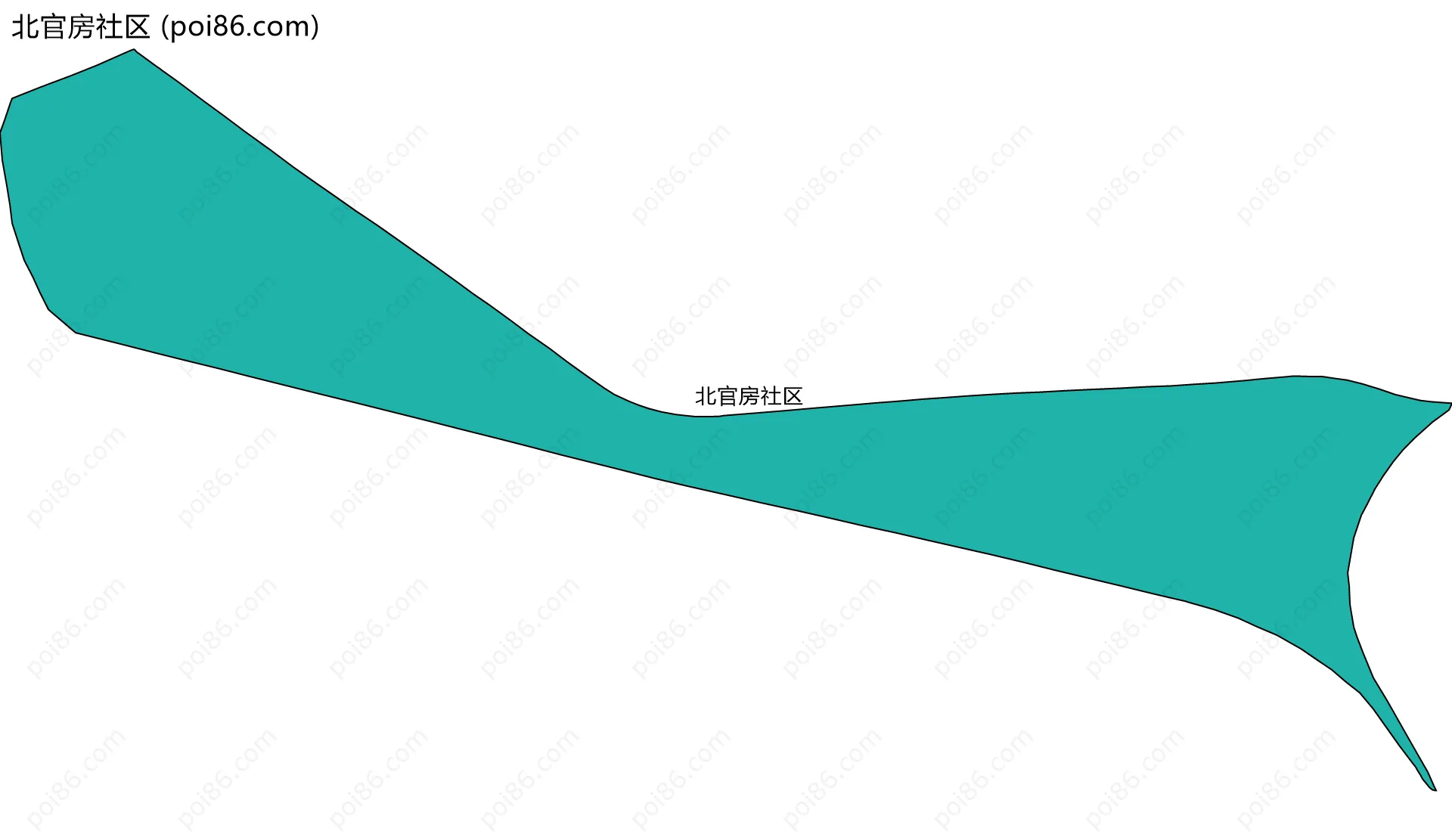 北官房社区边界地图
