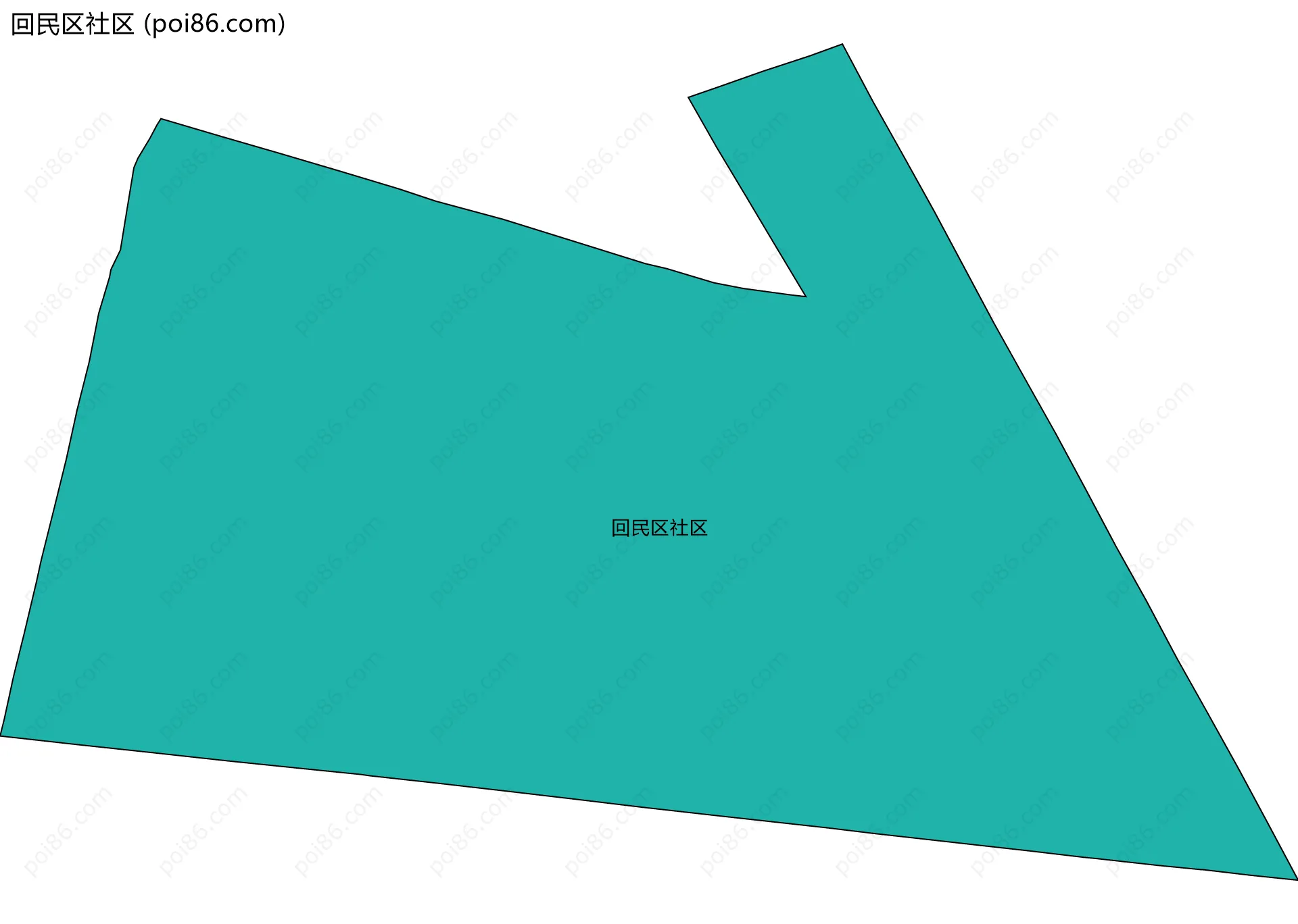 回民区社区边界地图