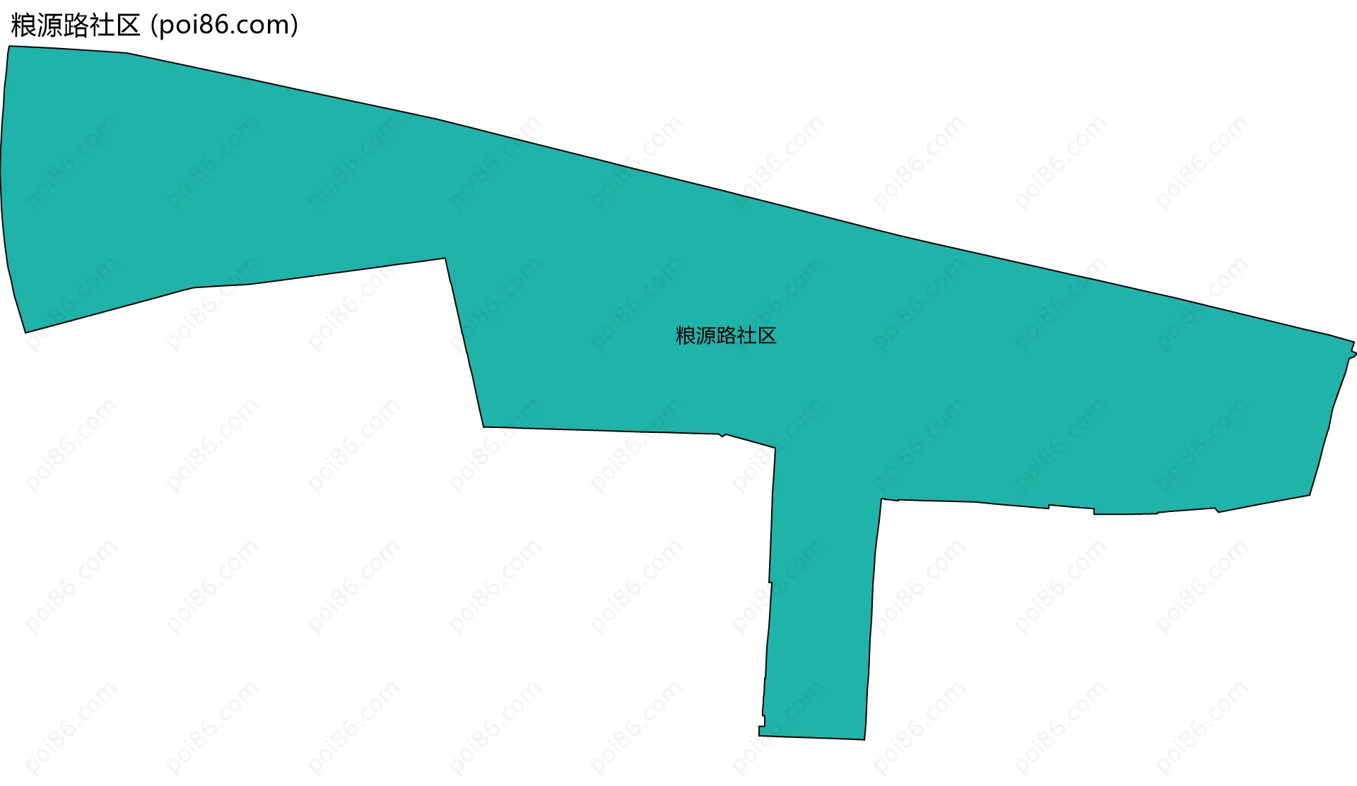 粮源路社区边界地图