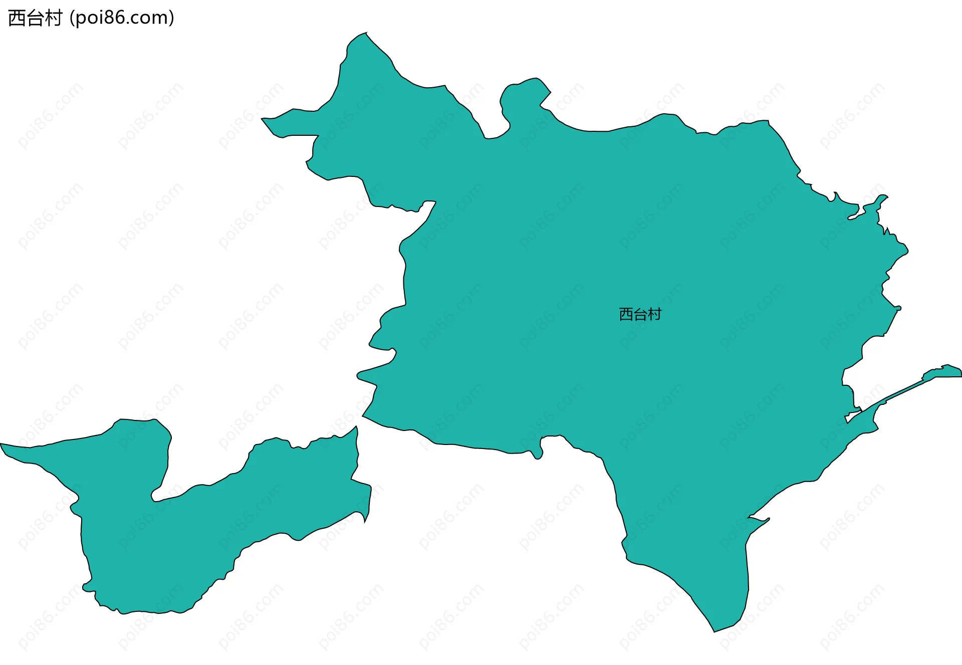 西台村边界地图