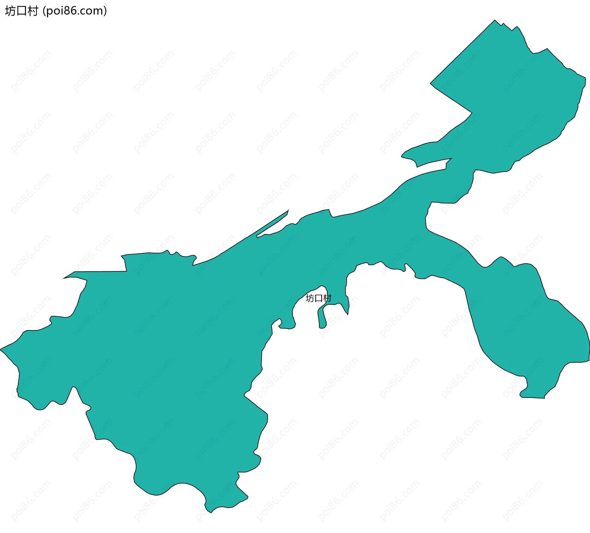 坊口村边界地图
