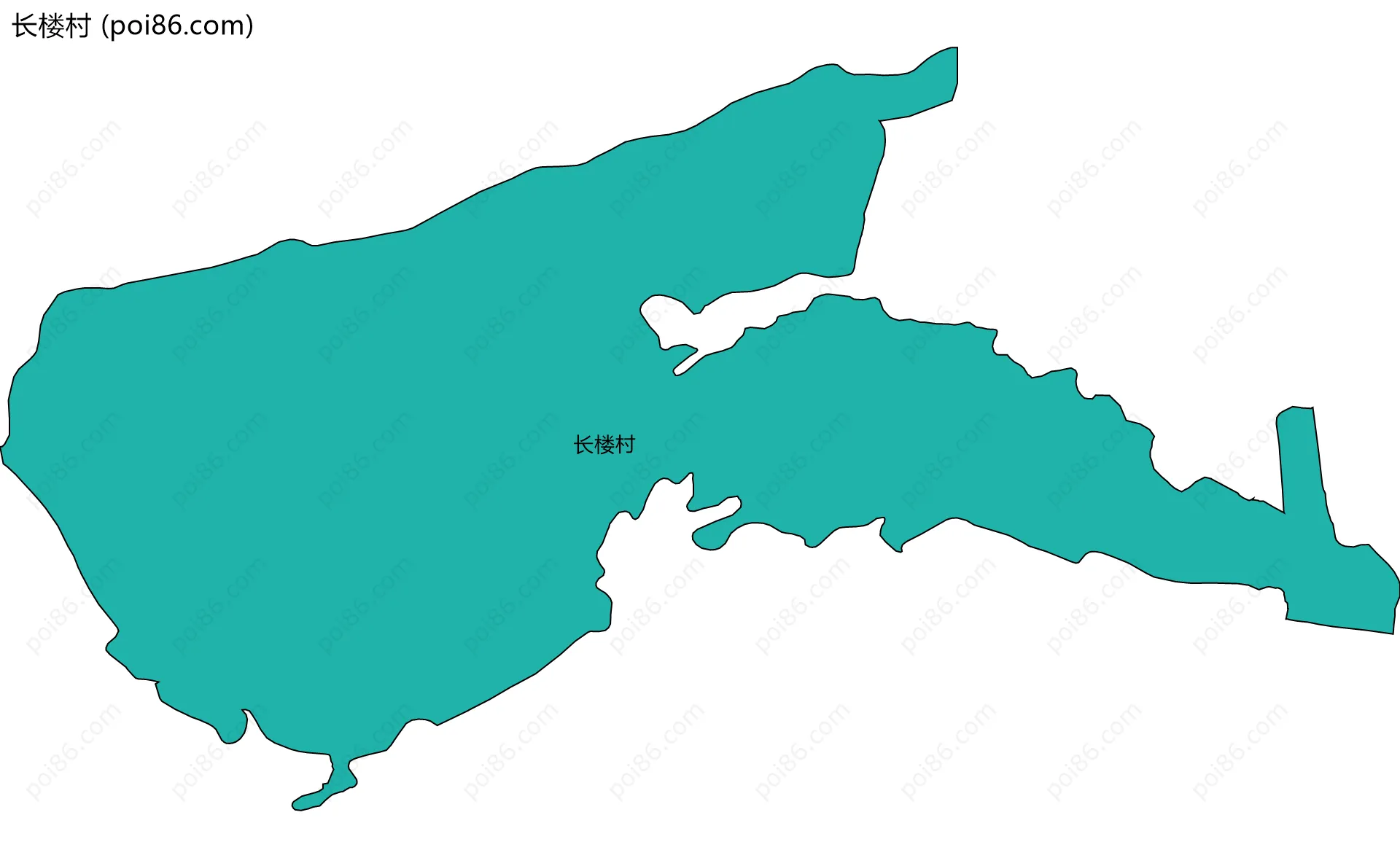 长楼村边界地图