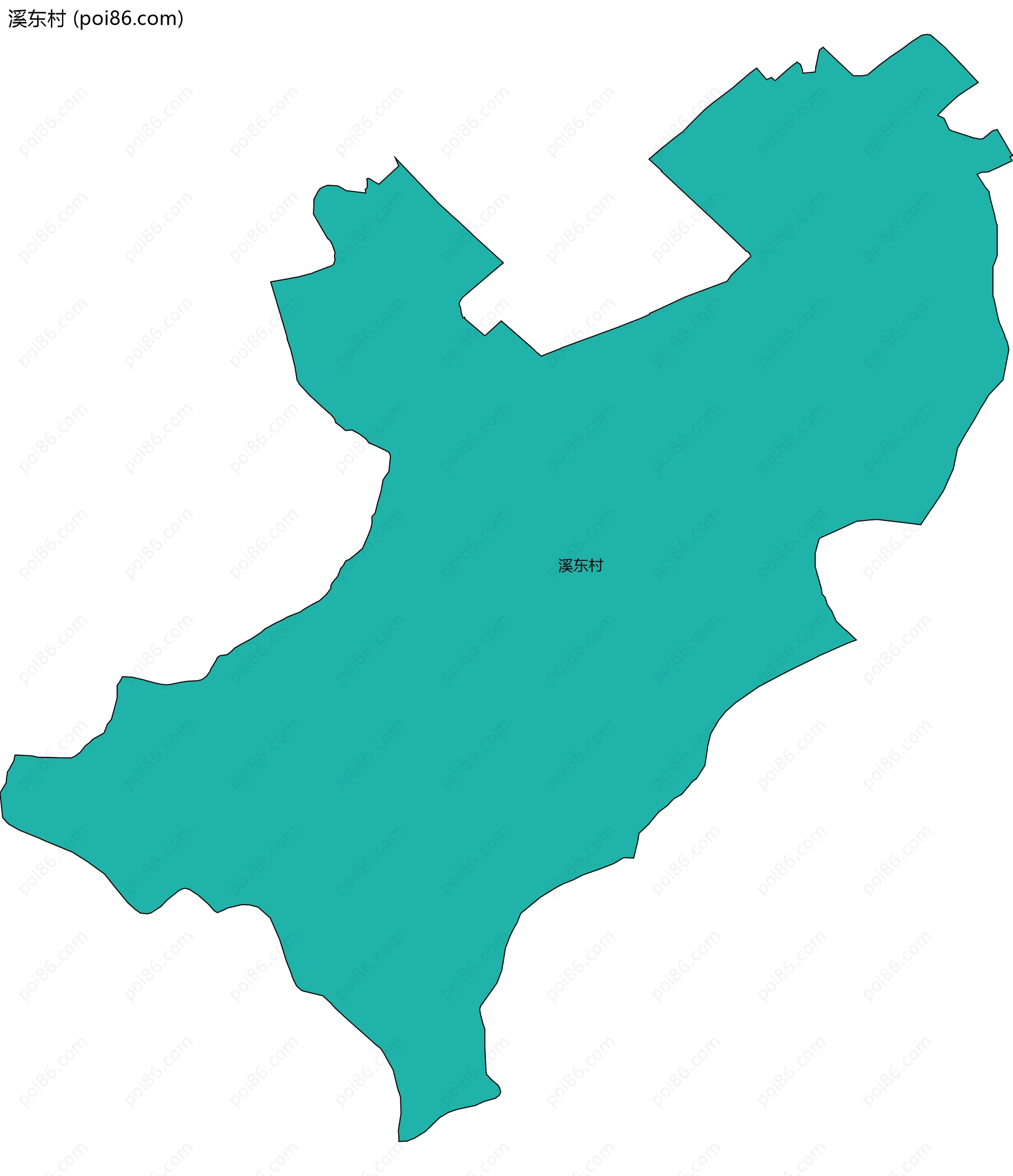 溪东村边界地图