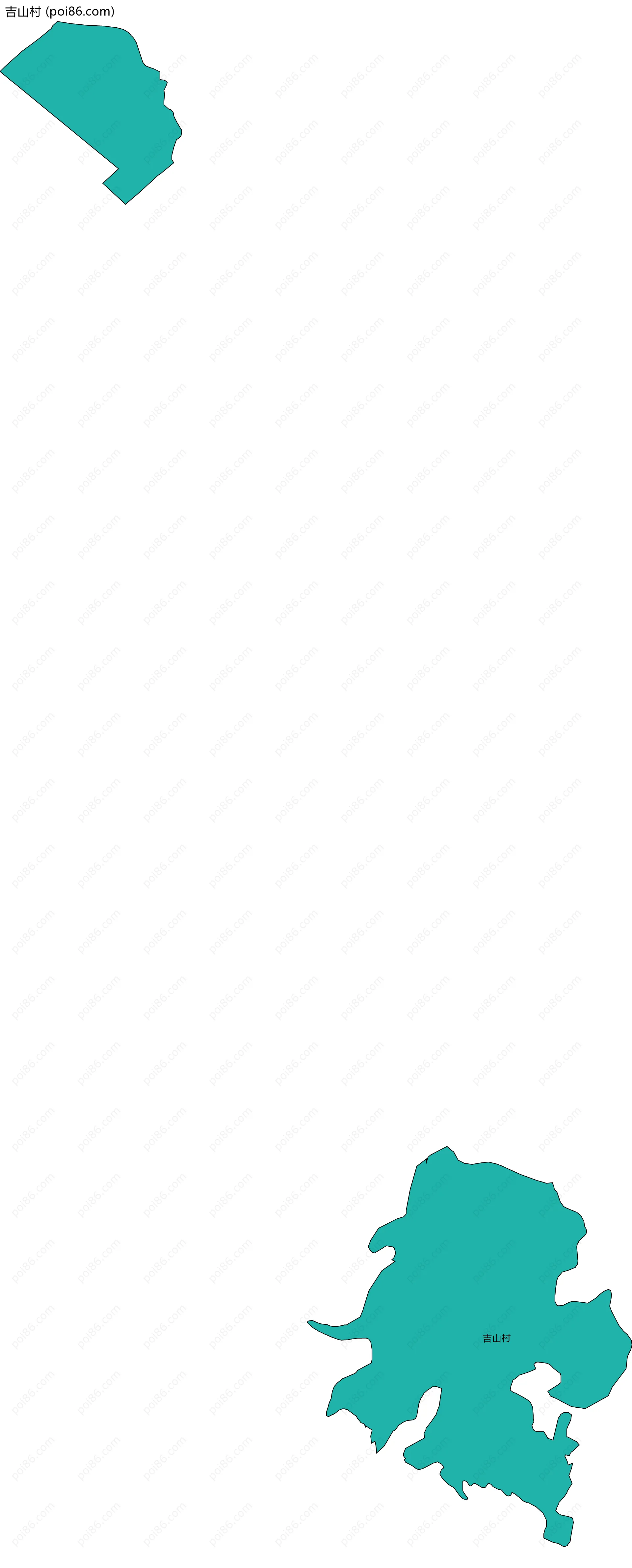 吉山村边界地图