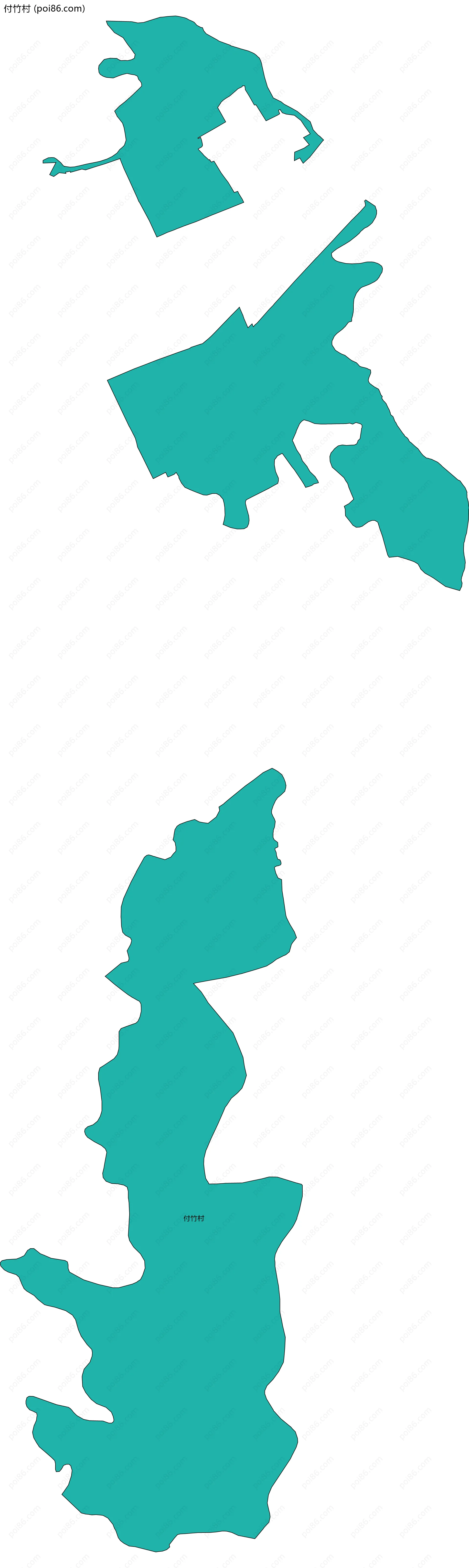 付竹村边界地图