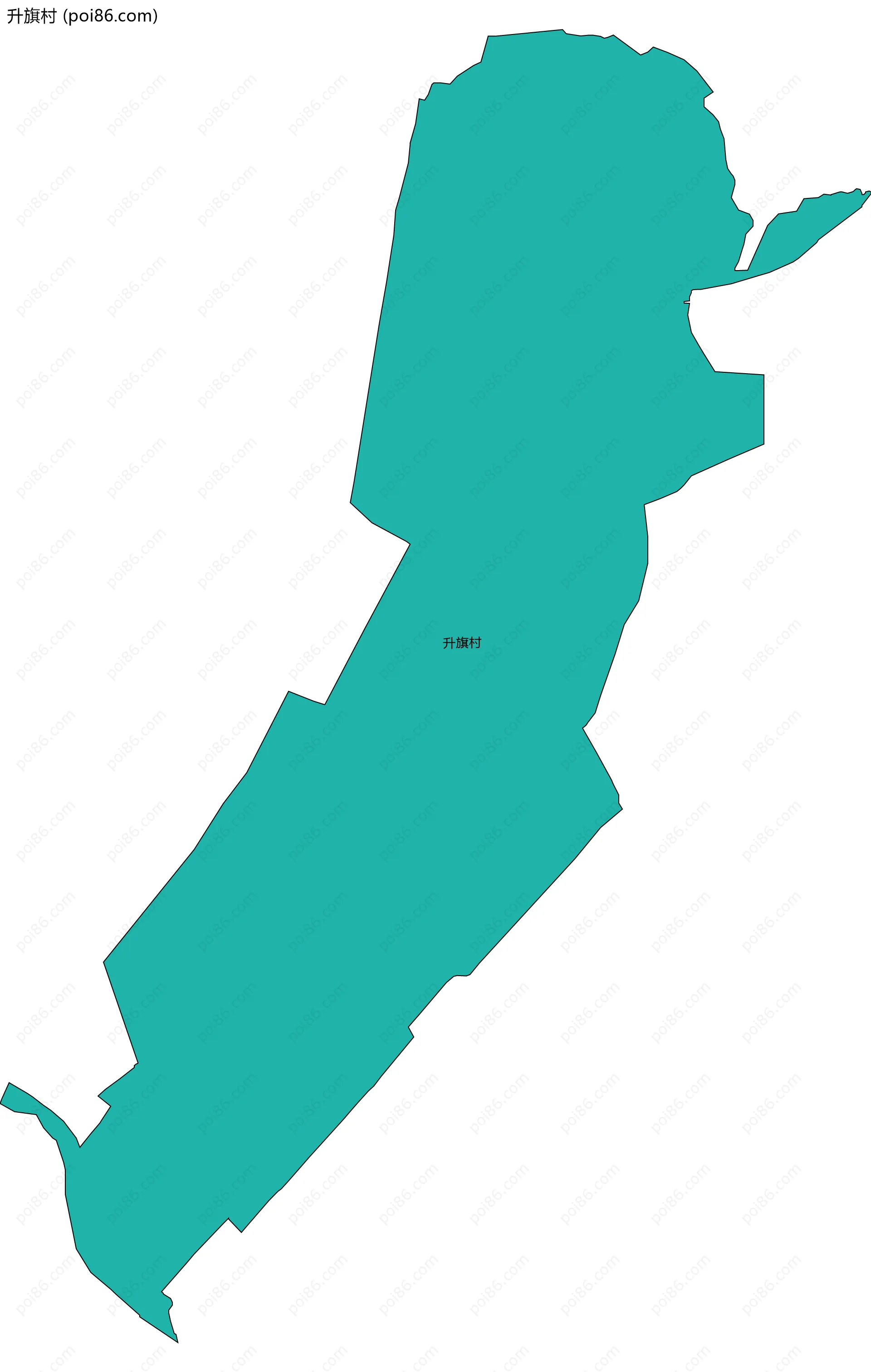 升旗村边界地图