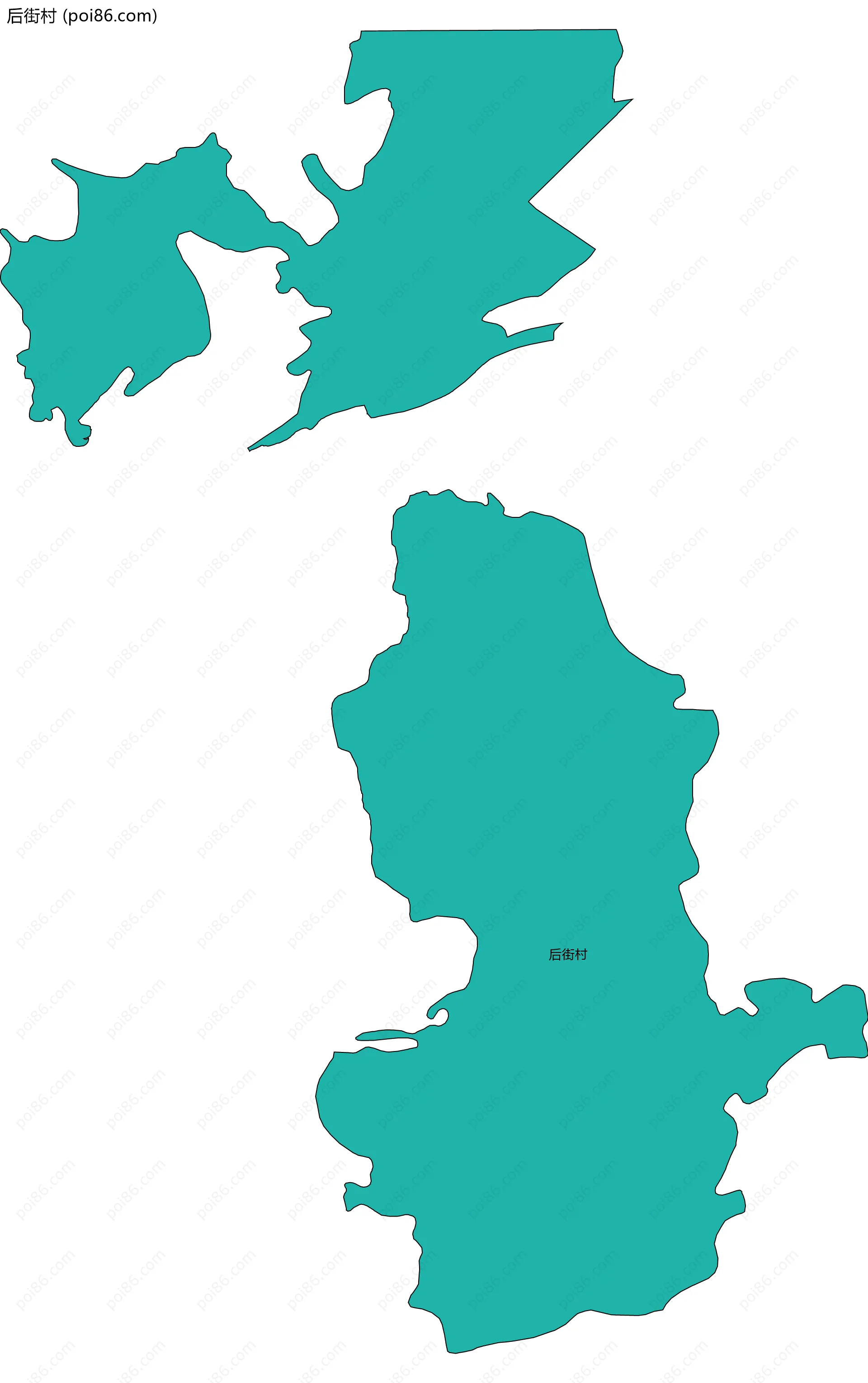 后街村边界地图