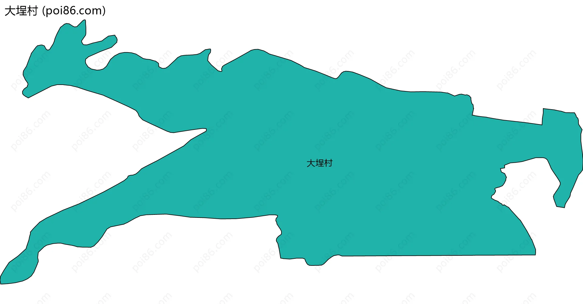 大埕村边界地图