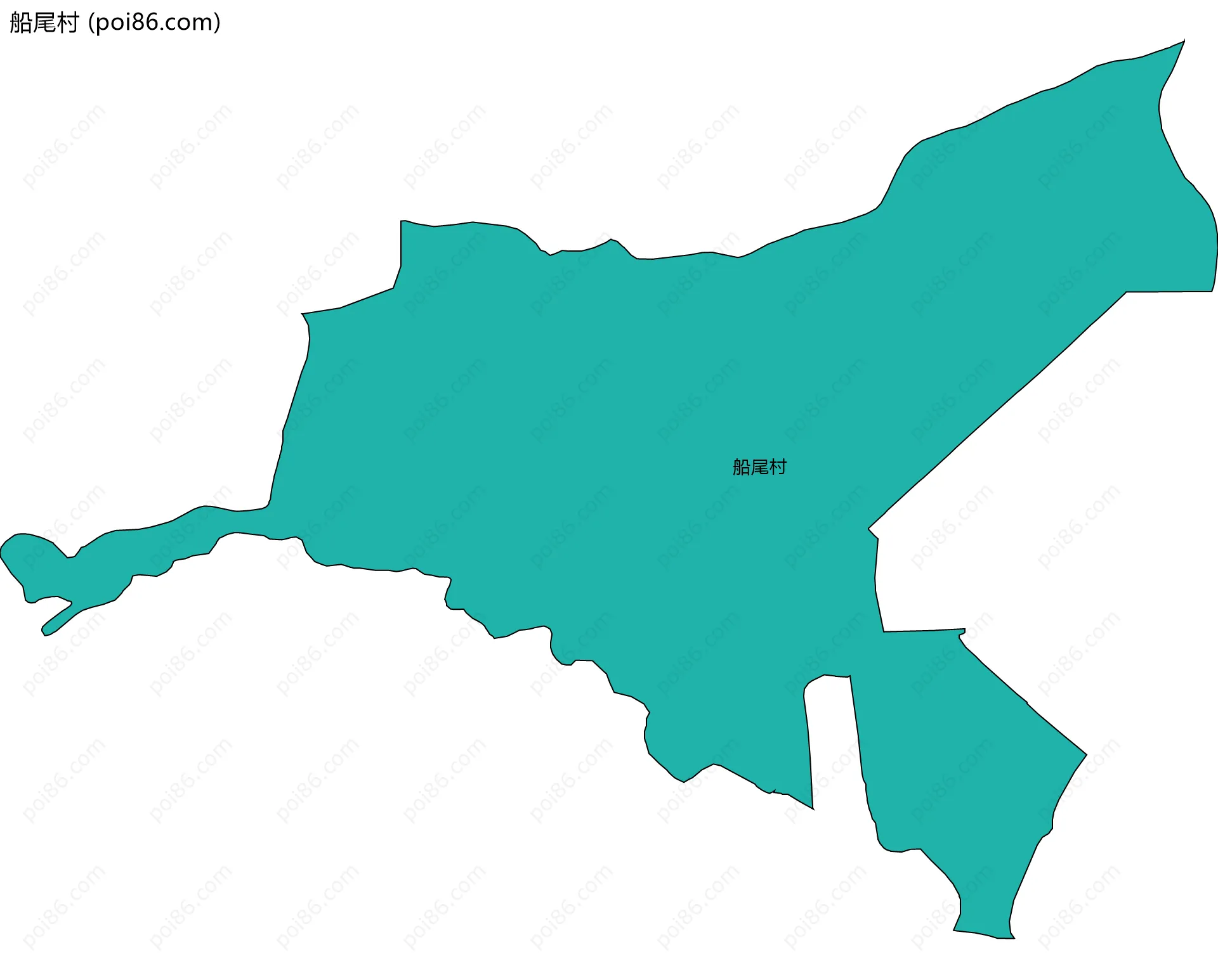 船尾村边界地图