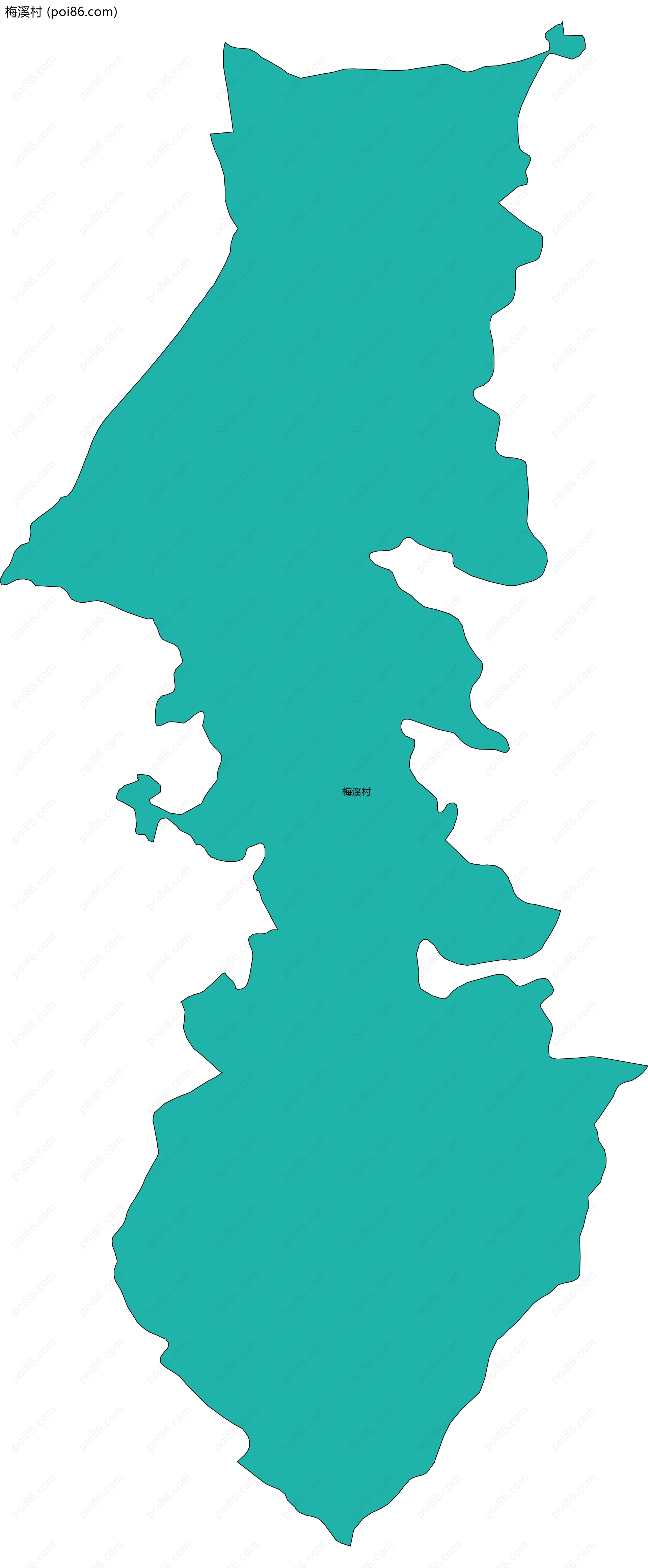 梅溪村边界地图