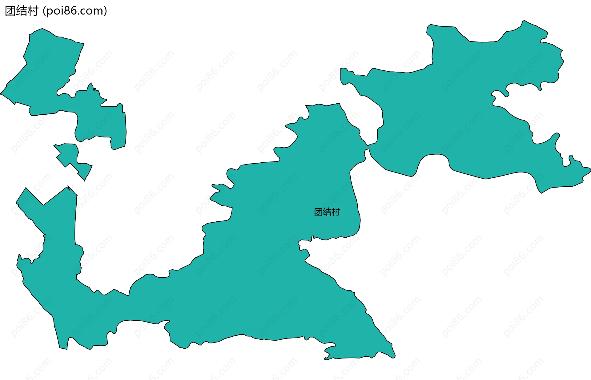 团结村边界地图