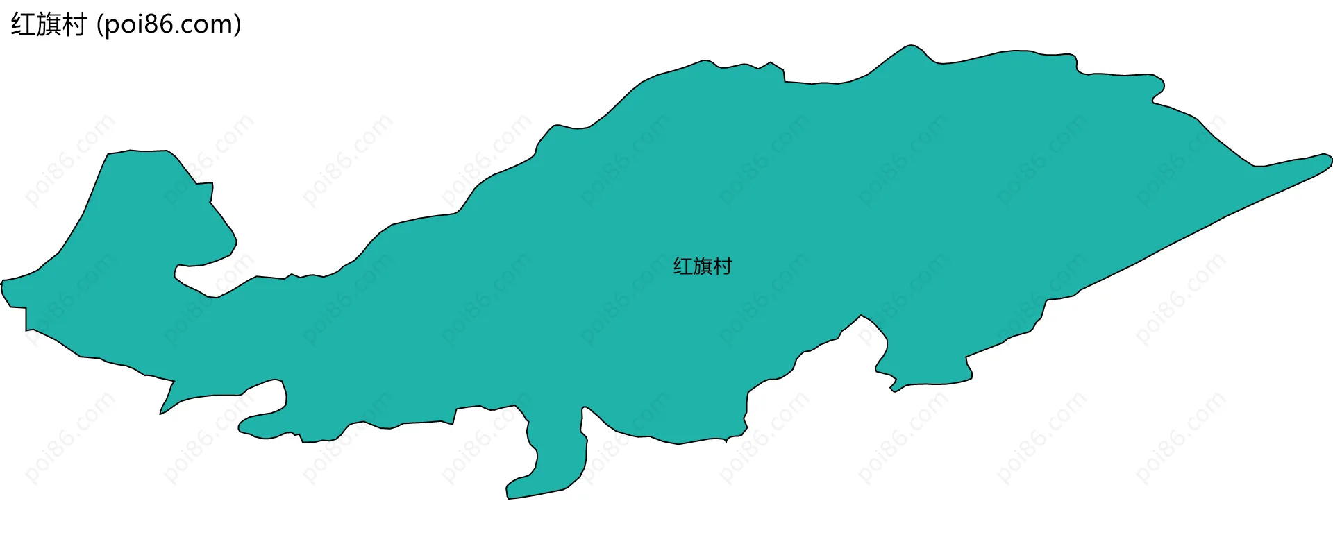 红旗村边界地图