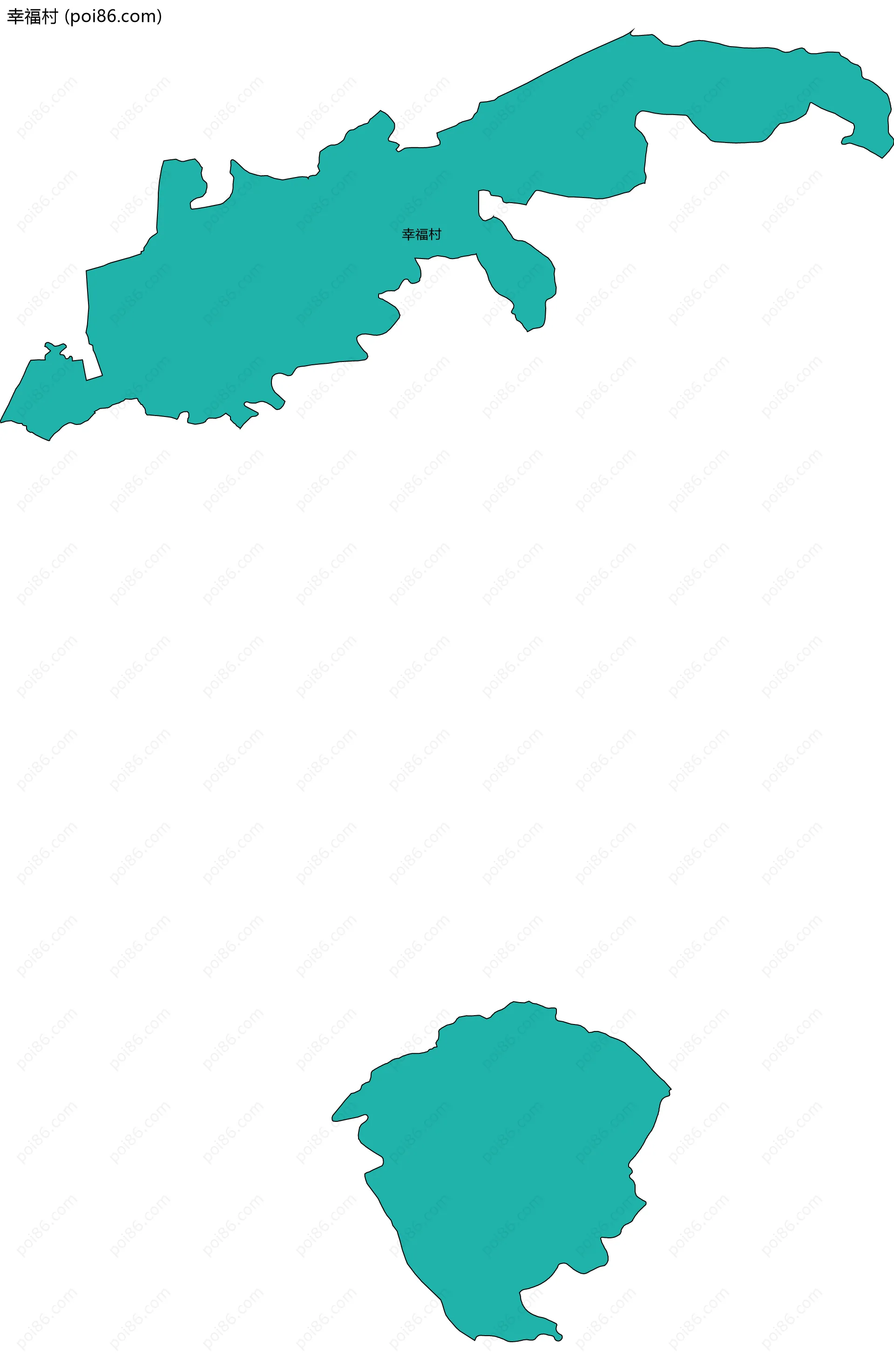 幸福村边界地图