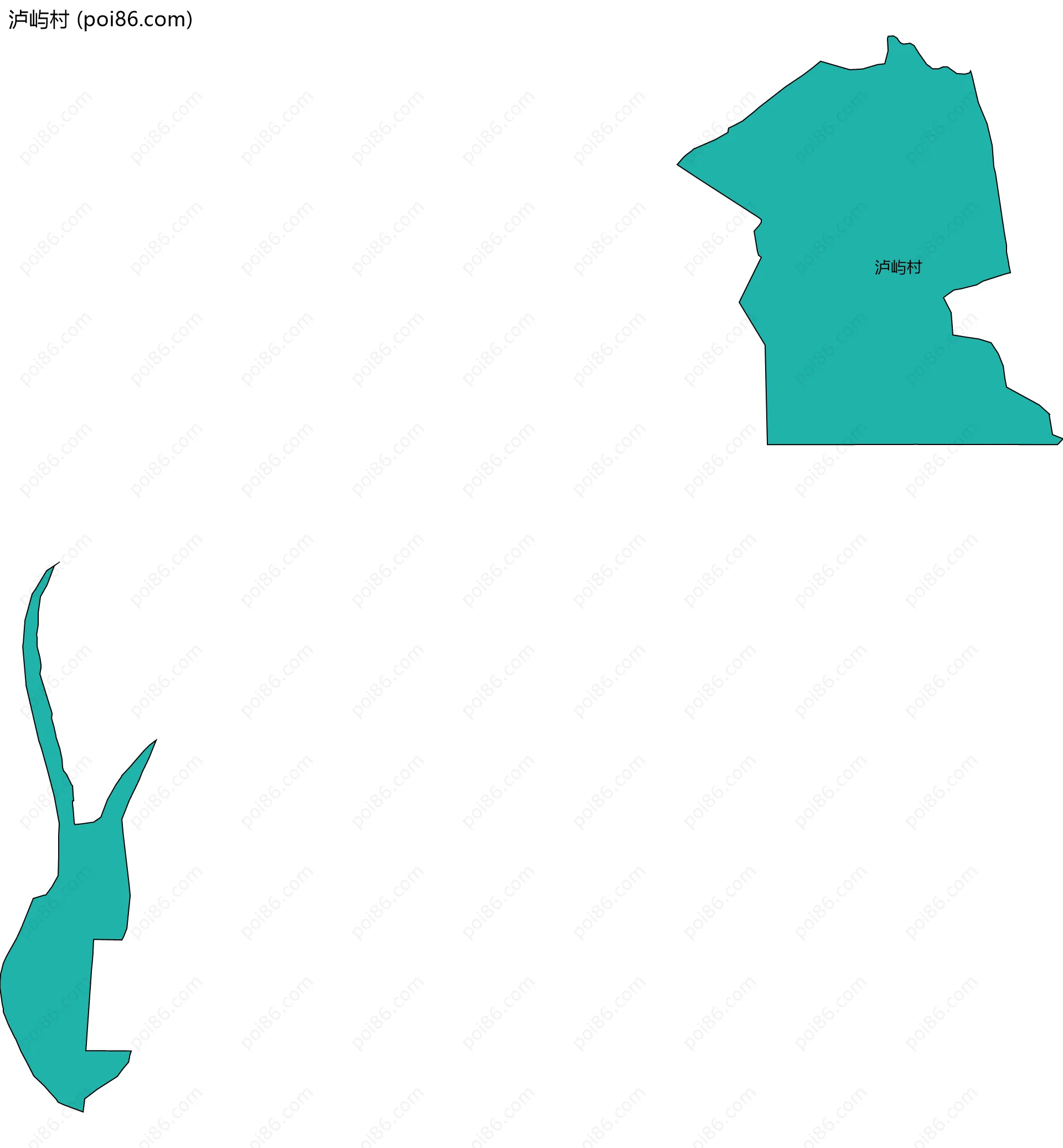 泸屿村边界地图