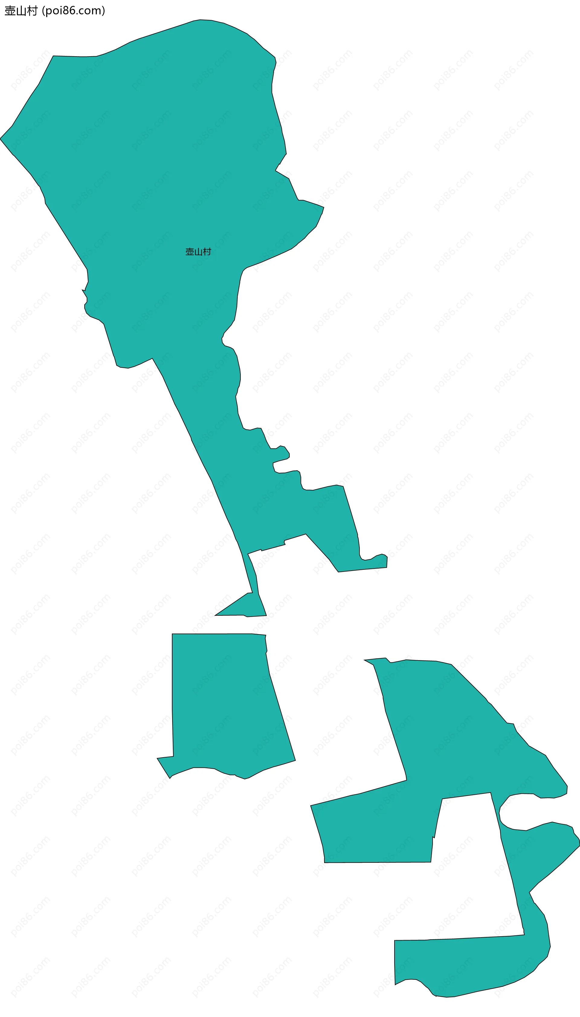 壶山村边界地图