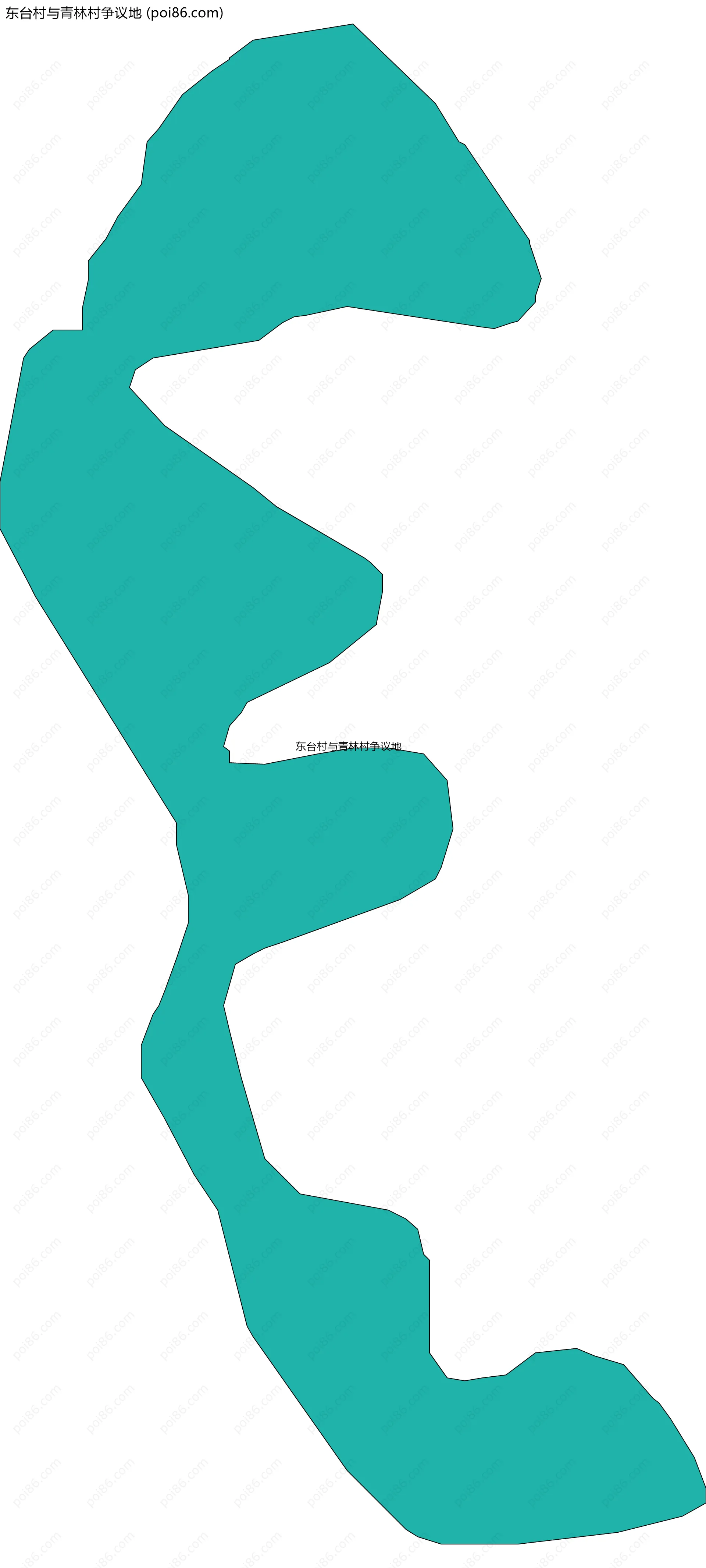 东台村与青林村争议地边界地图