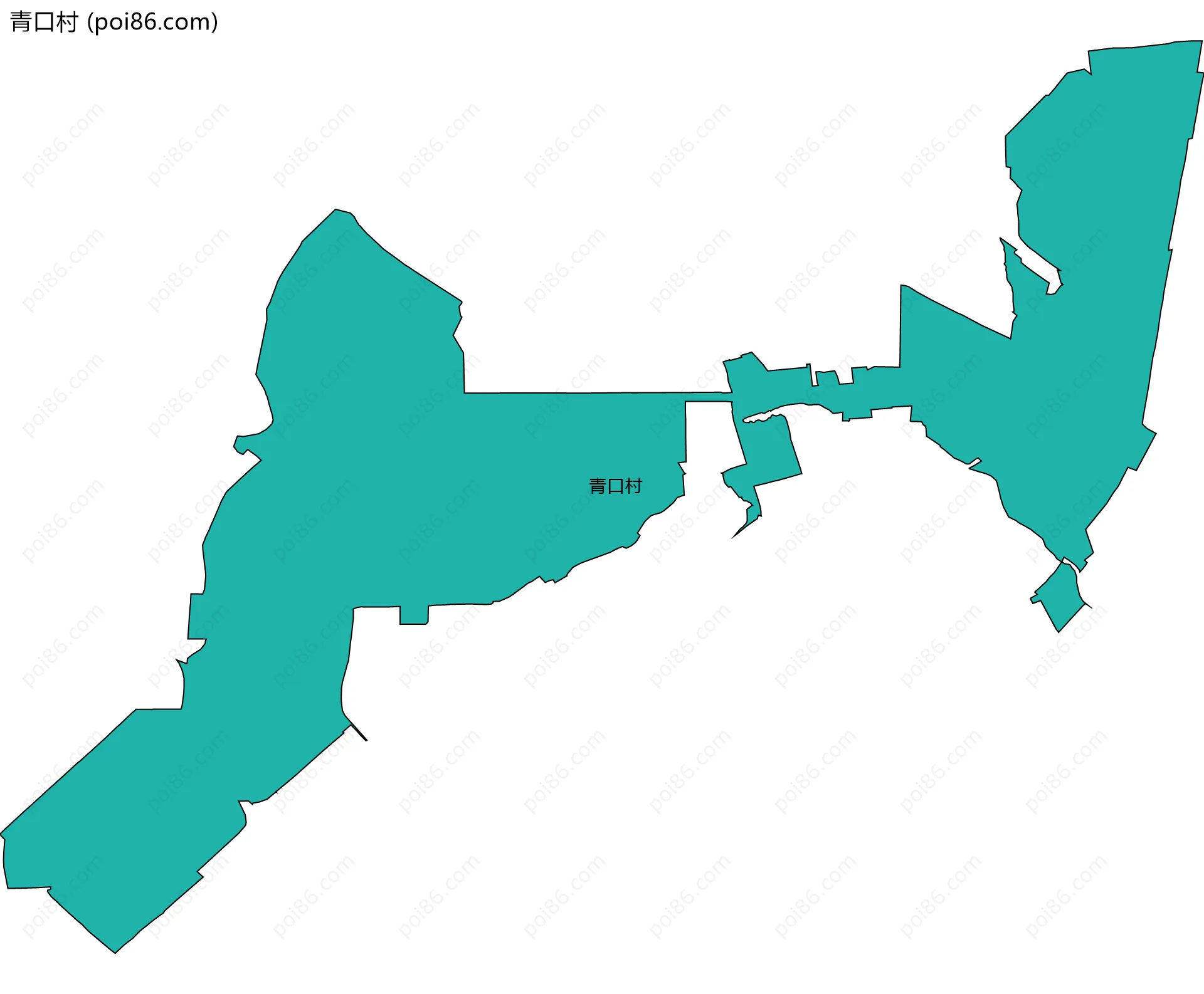 青口村边界地图