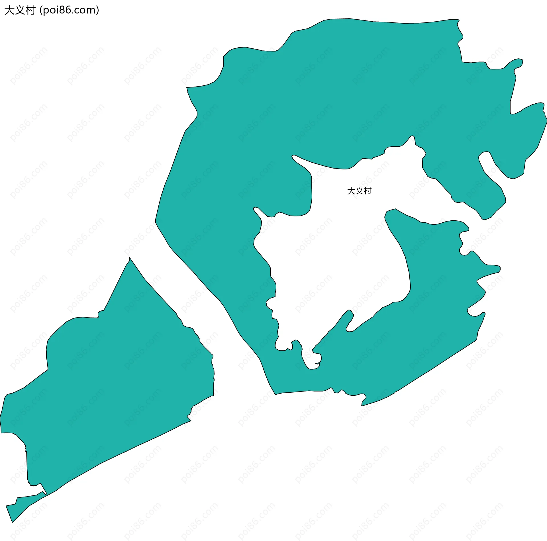 大义村边界地图