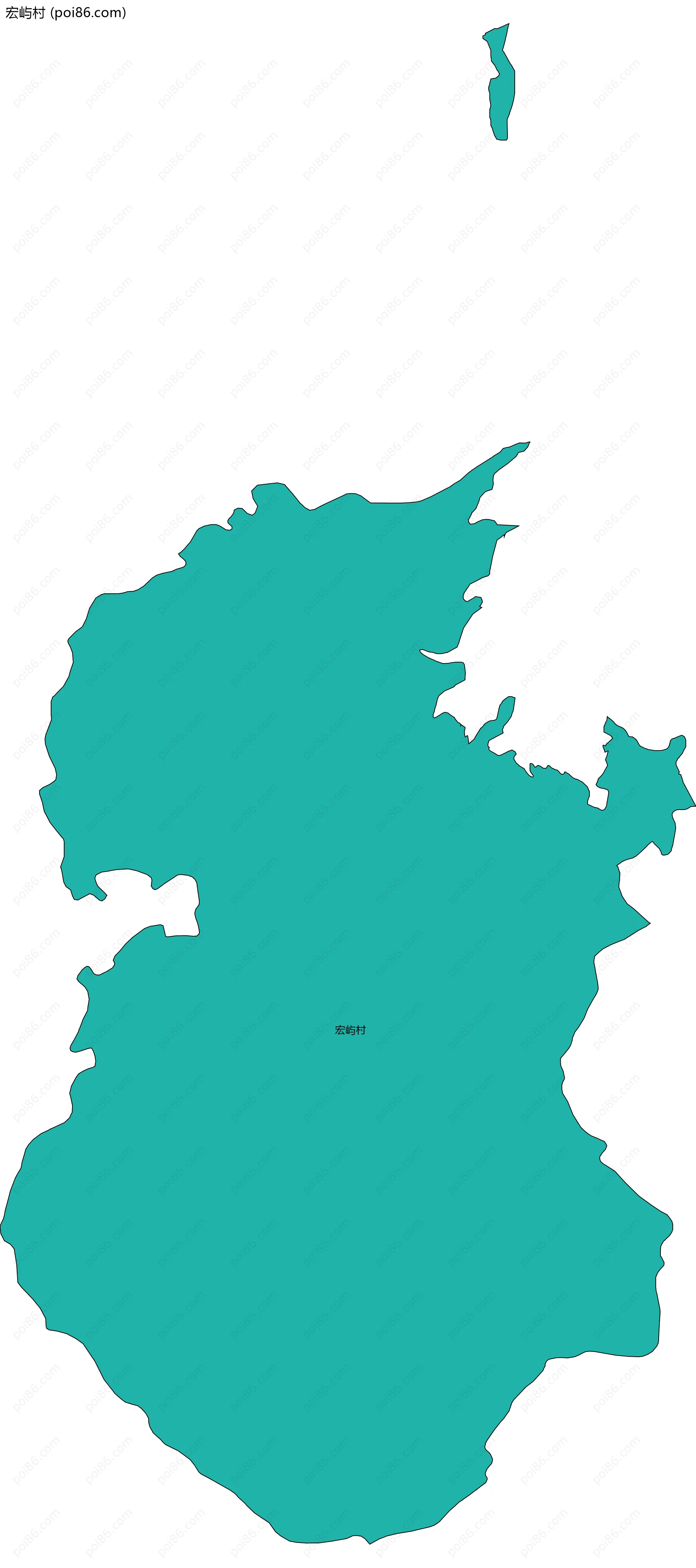 宏屿村边界地图