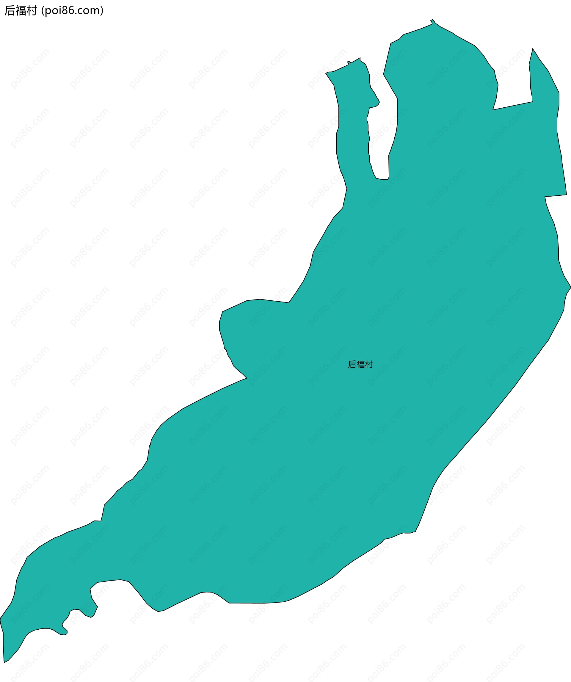 后福村边界地图