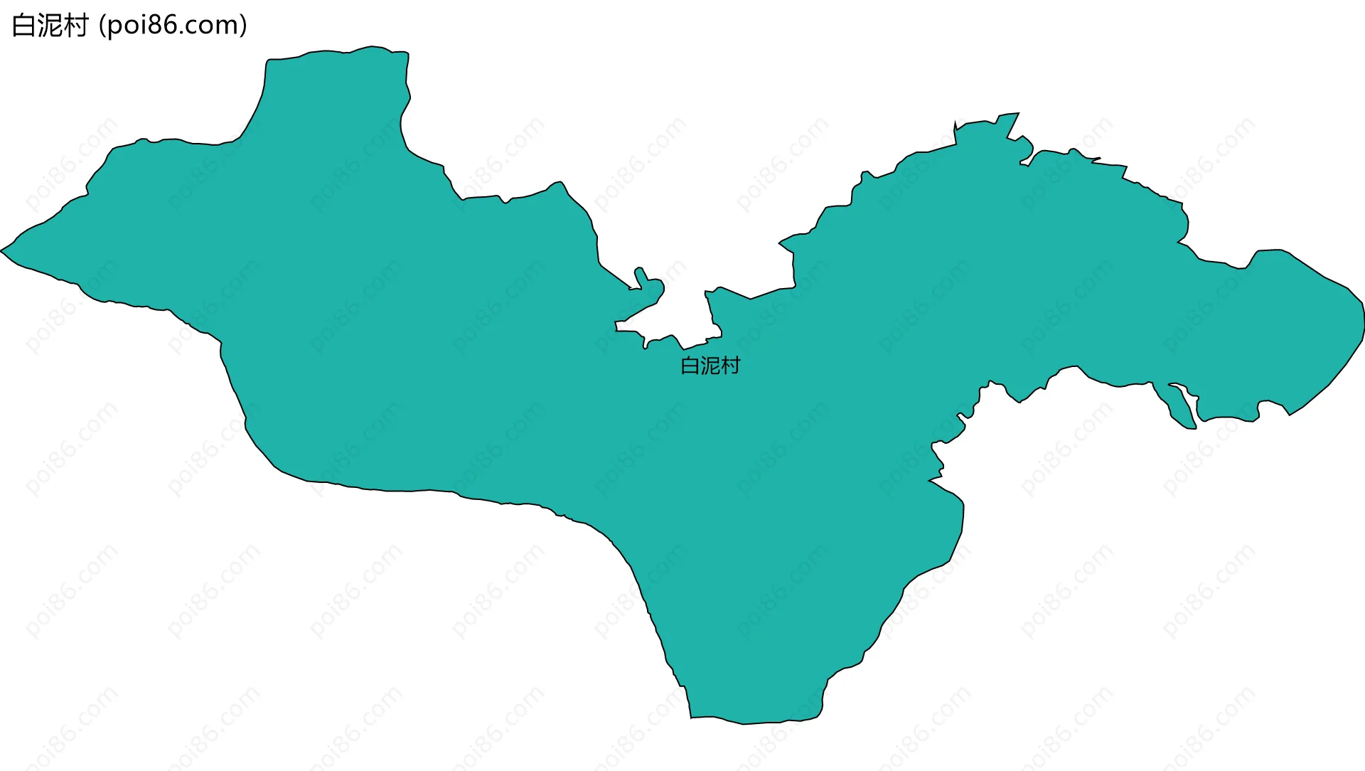 白泥村边界地图