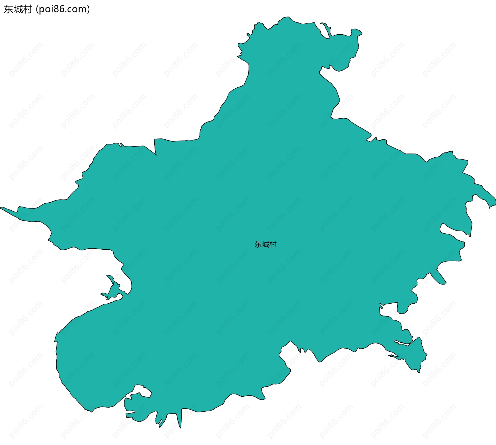 东城村边界地图