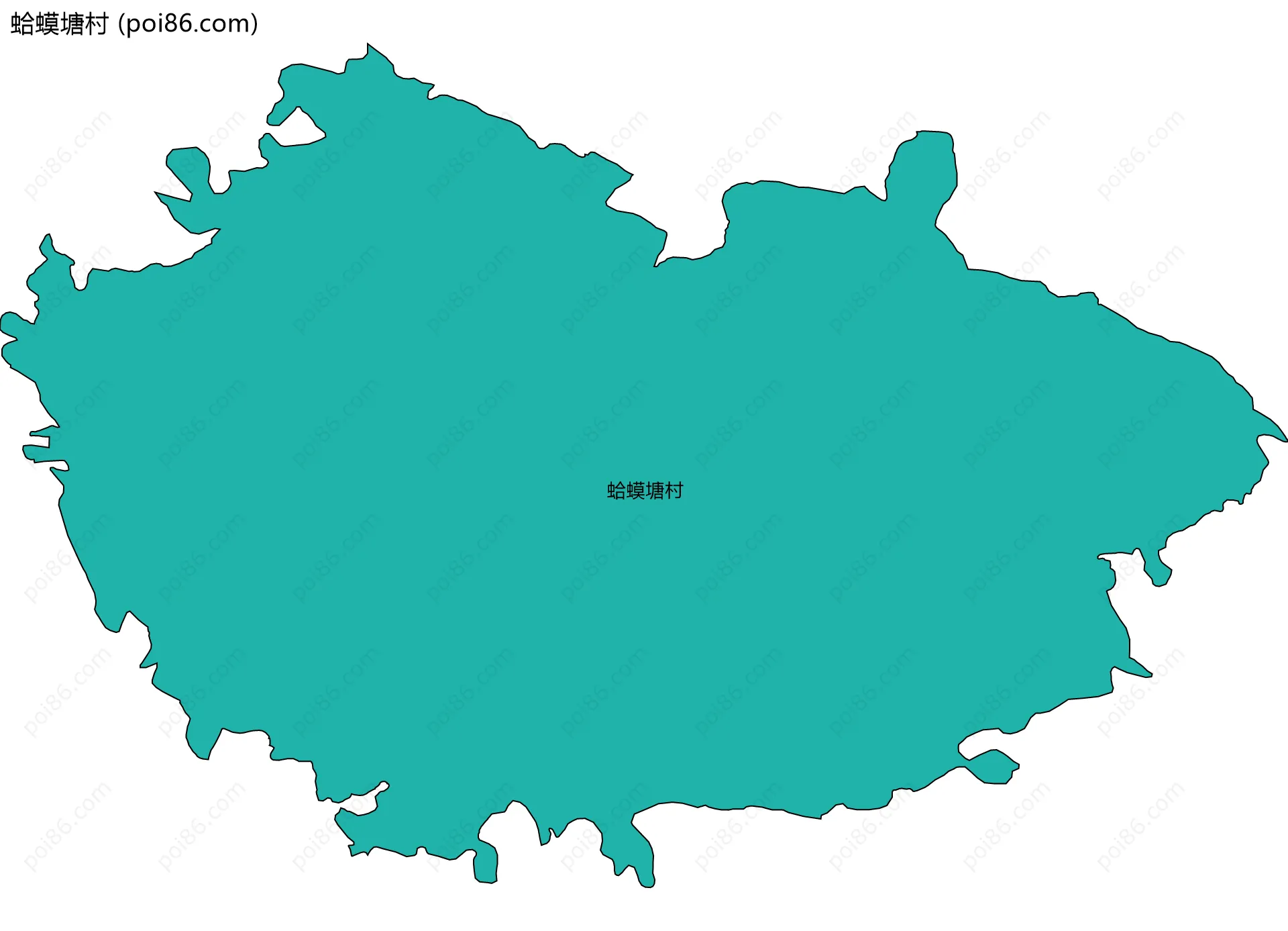 蛤蟆塘村边界地图
