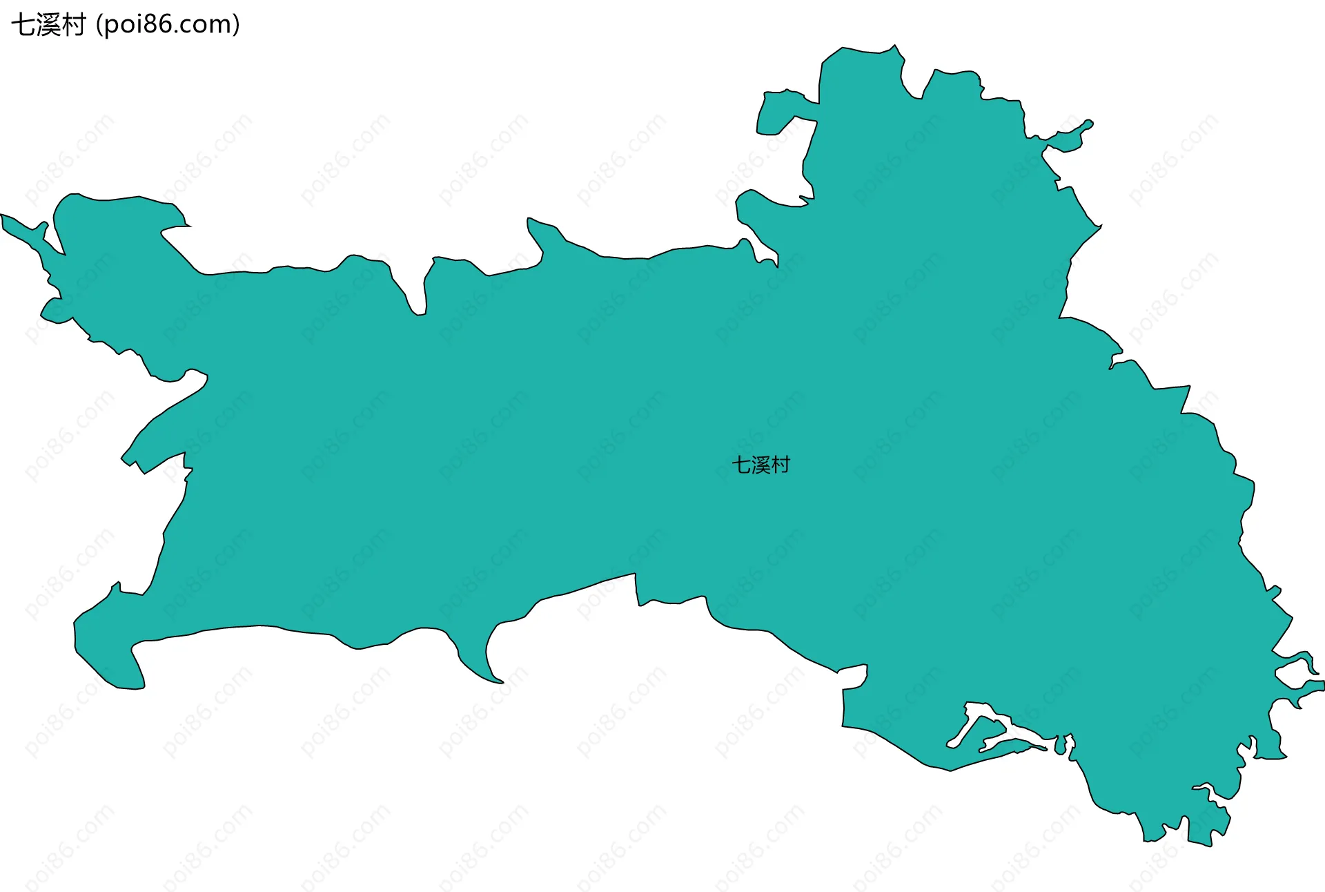 七溪村边界地图