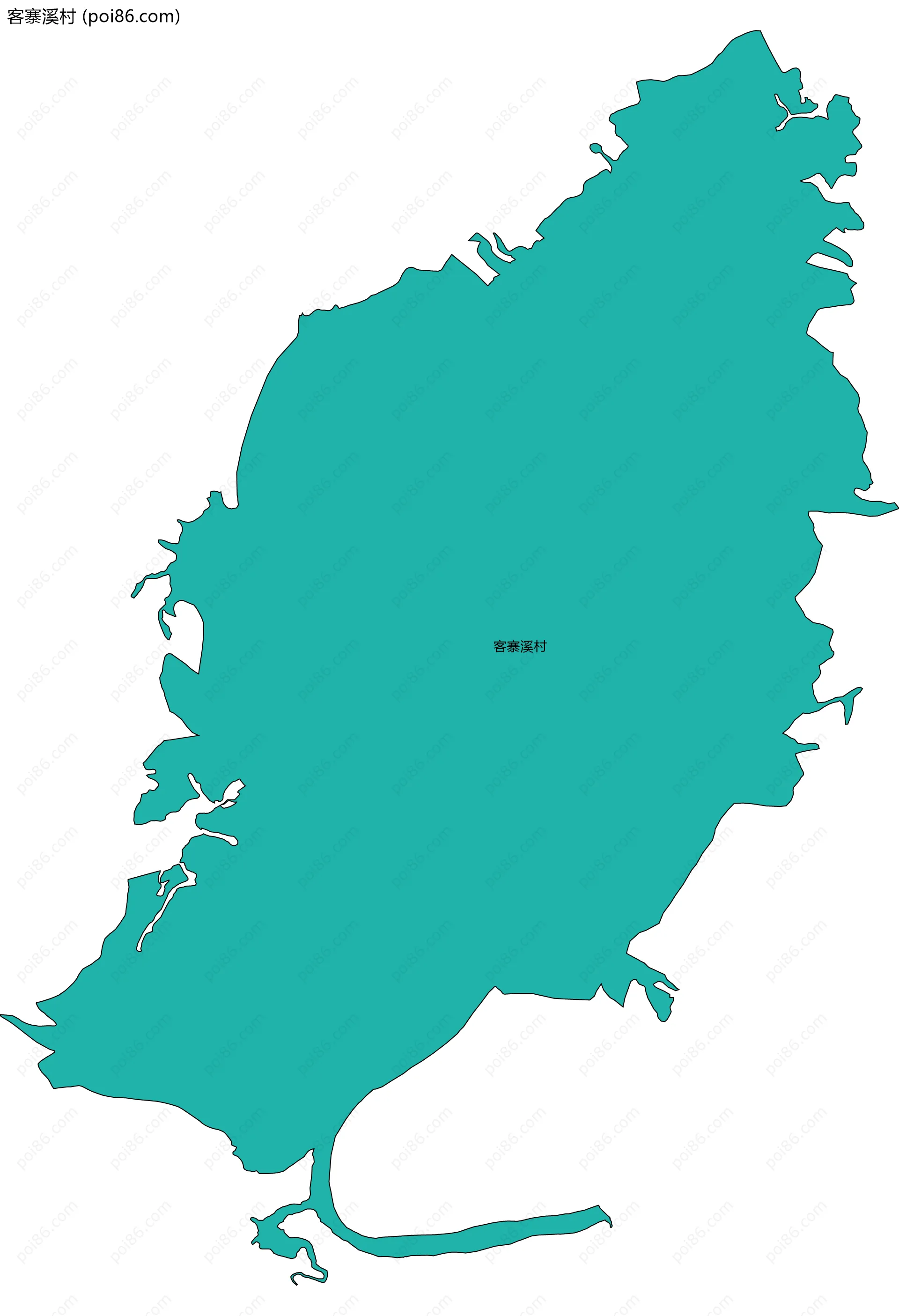 客寨溪村边界地图