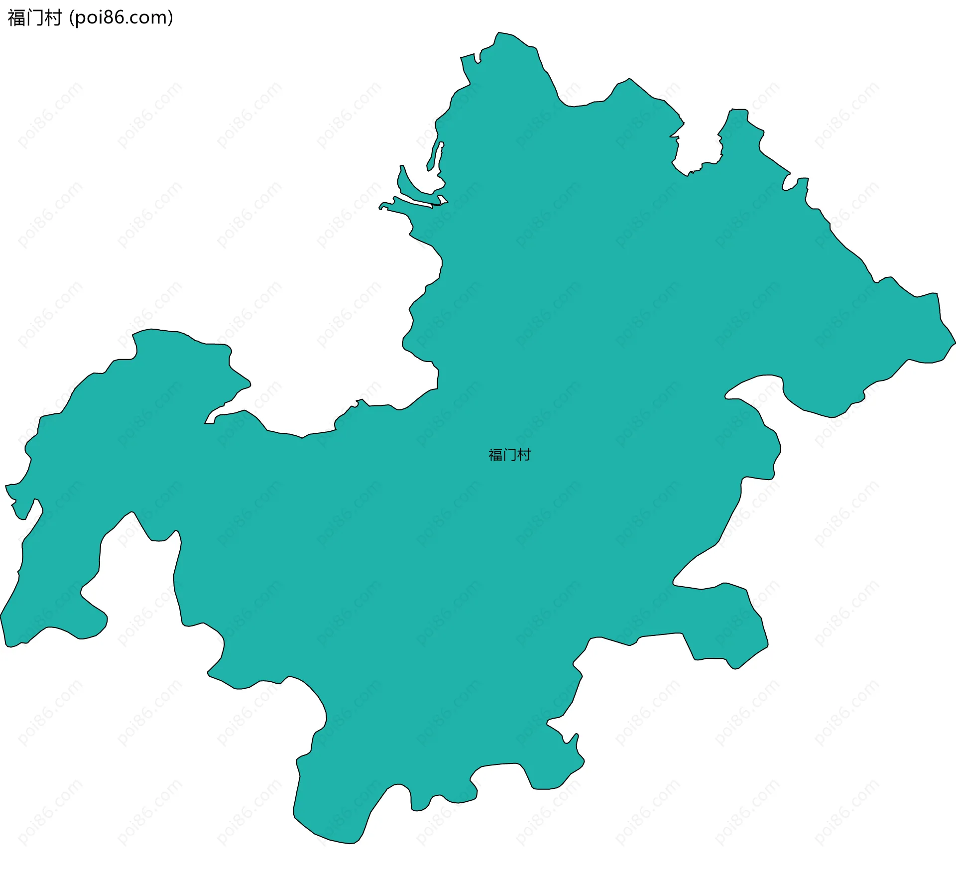 福门村边界地图