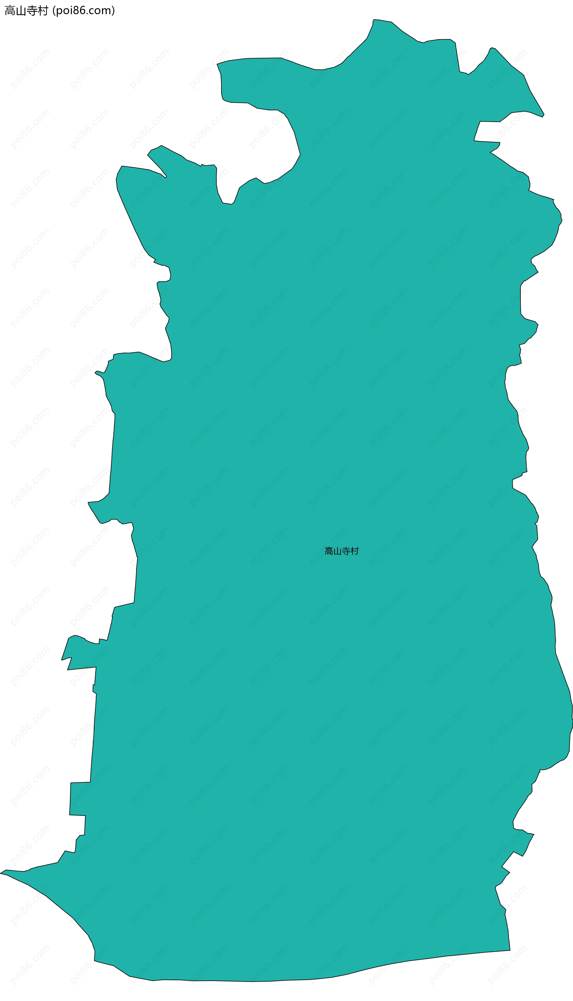 高山寺村边界地图