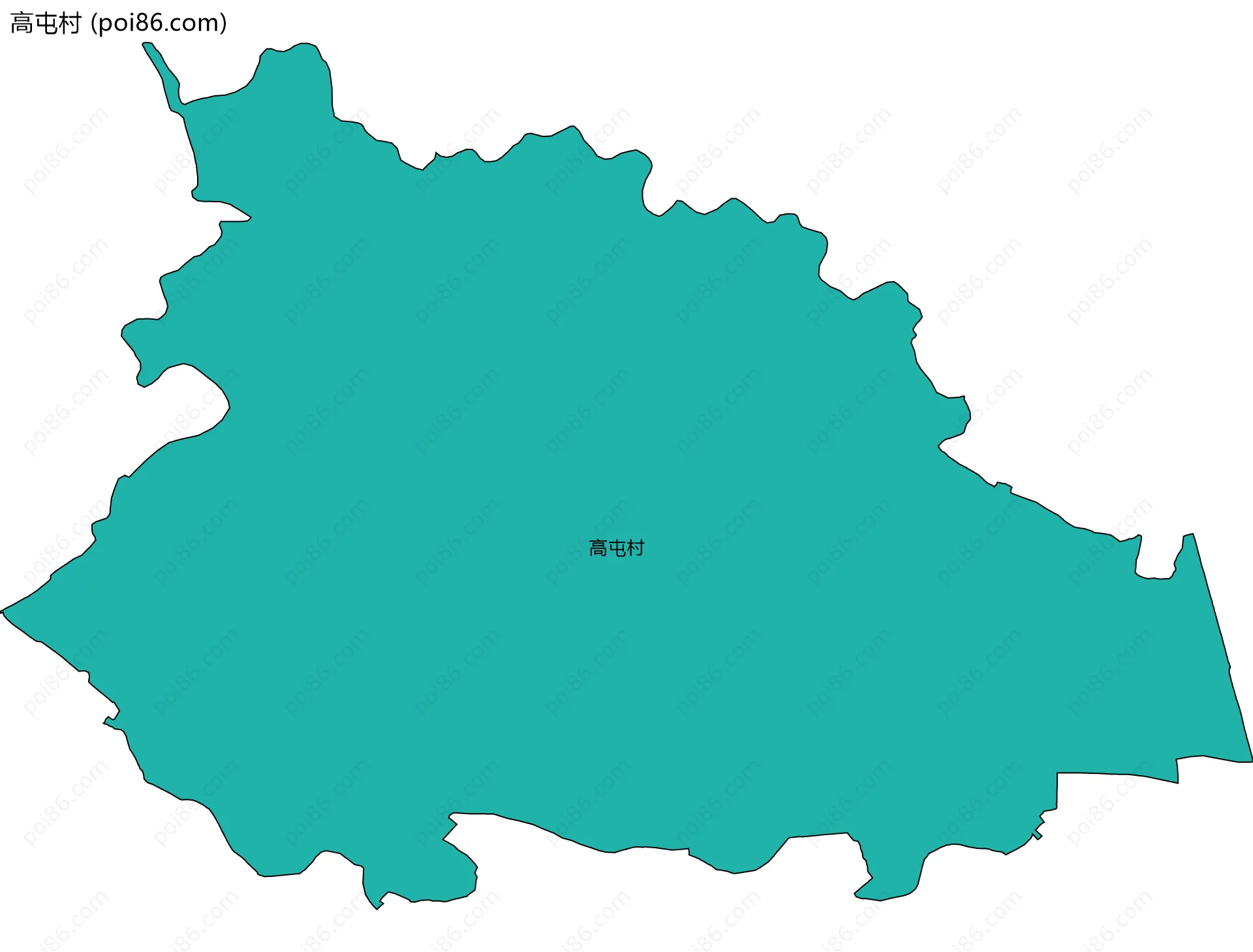 高屯村边界地图