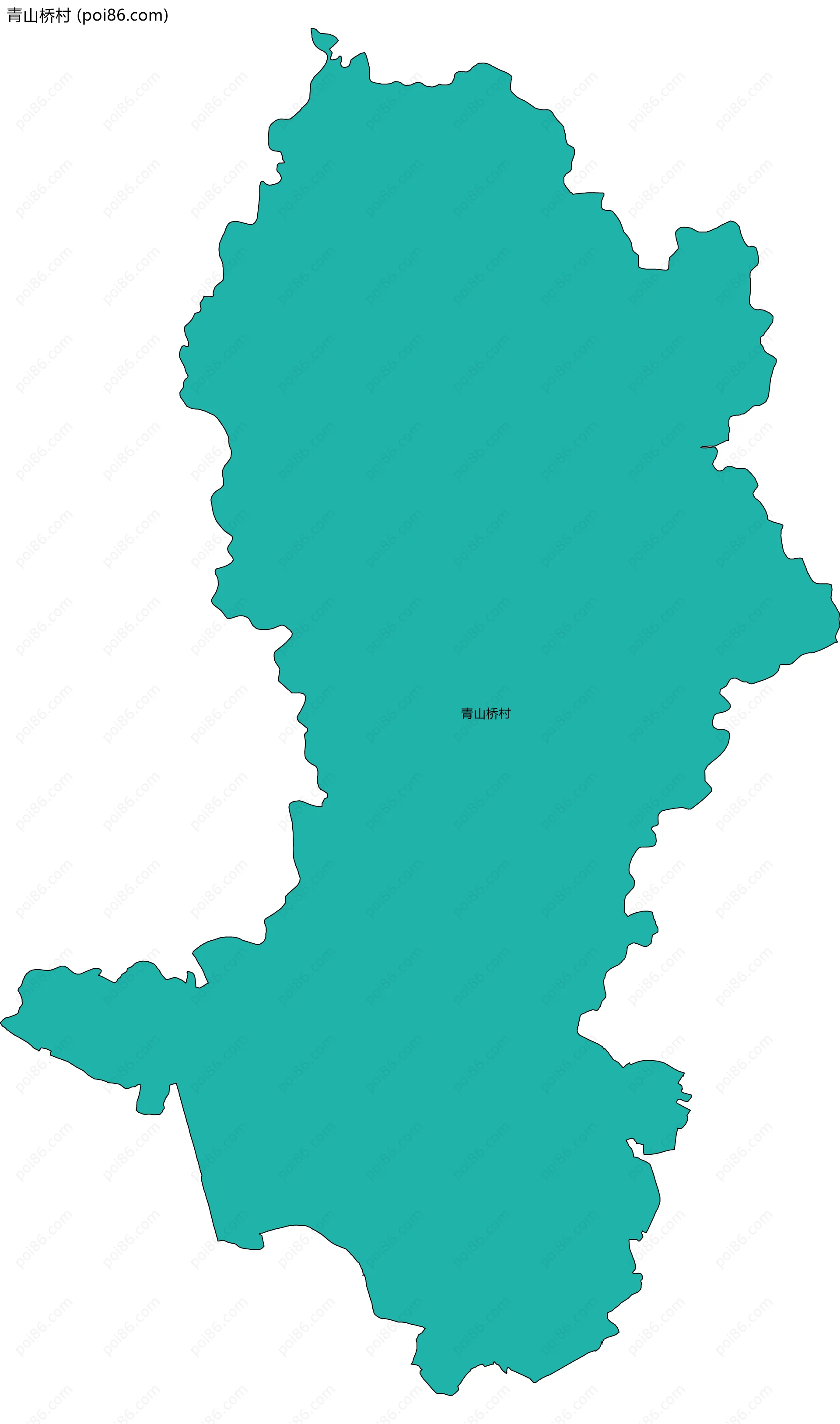 青山桥村边界地图