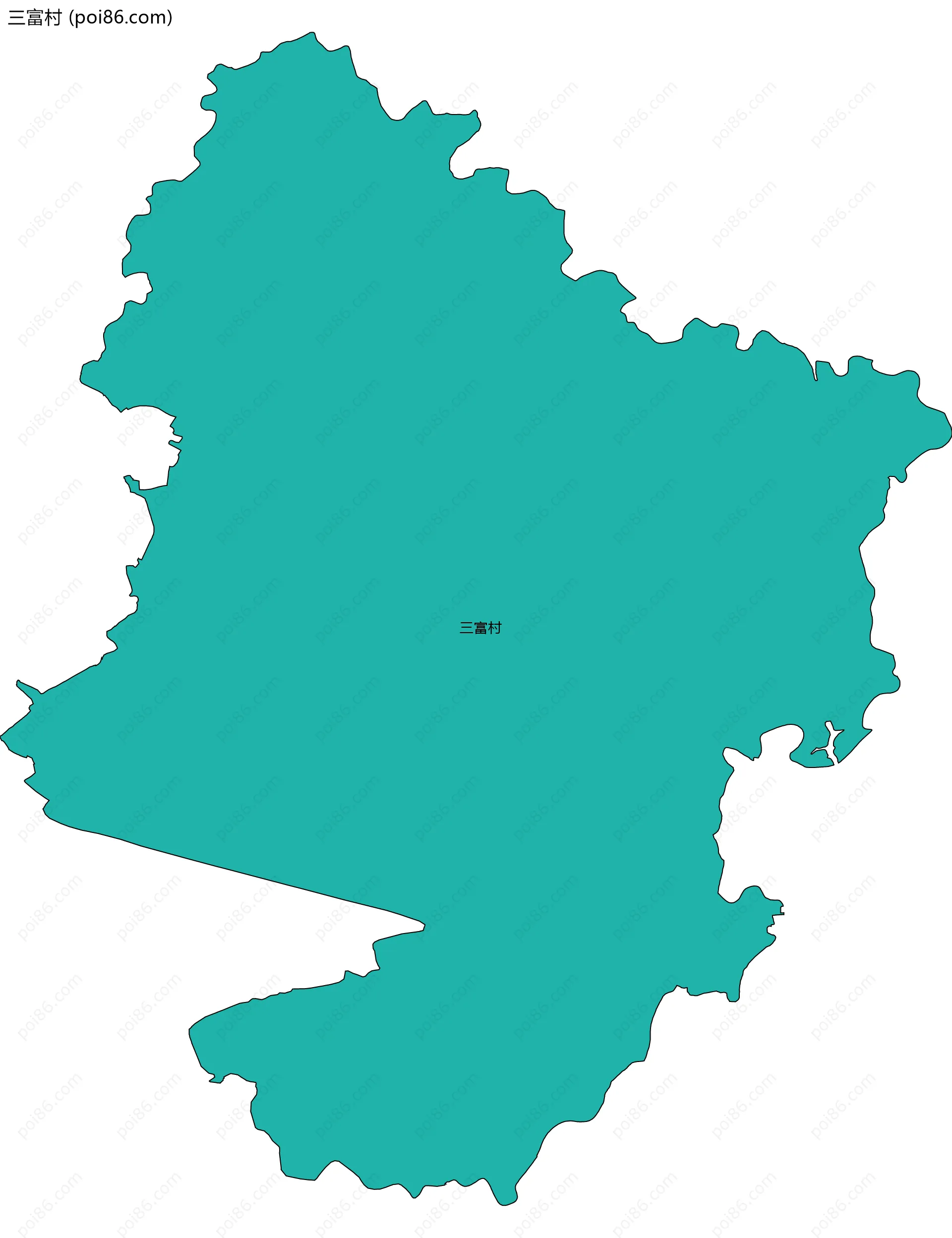 三富村边界地图