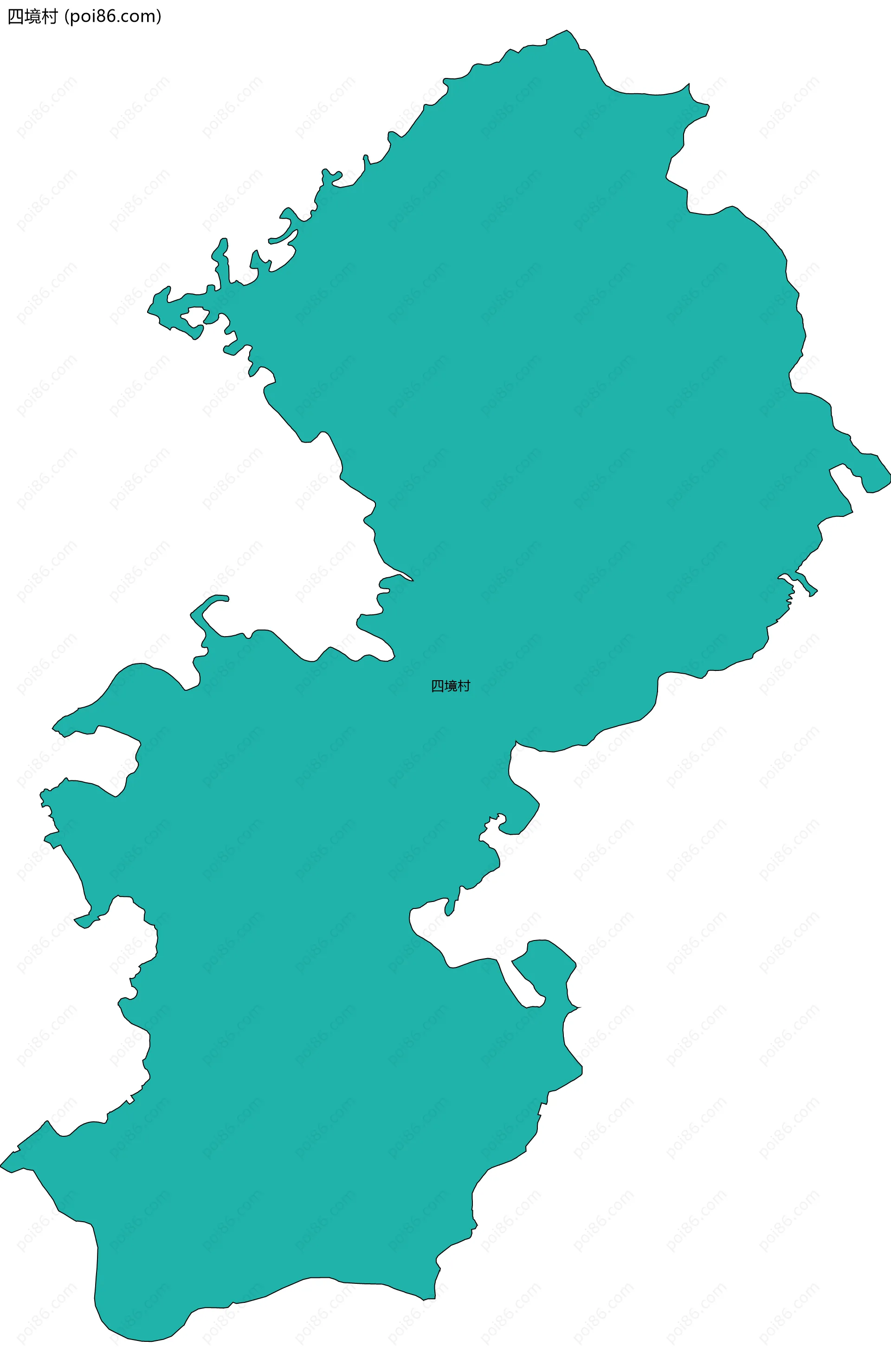 四境村边界地图