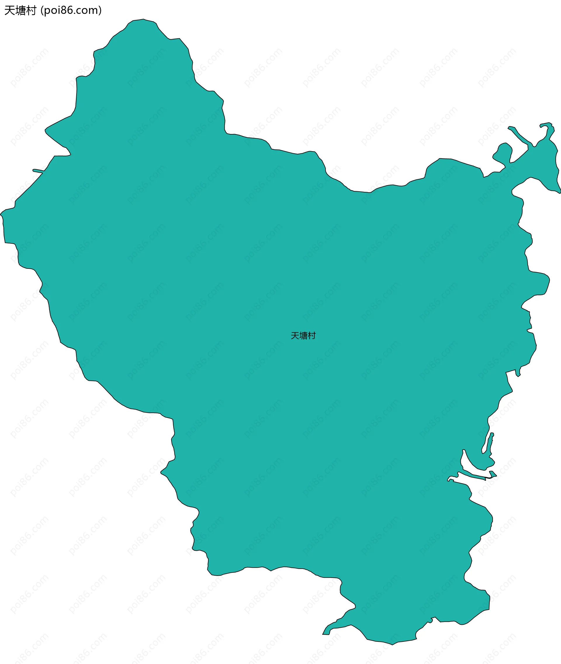 天塘村边界地图