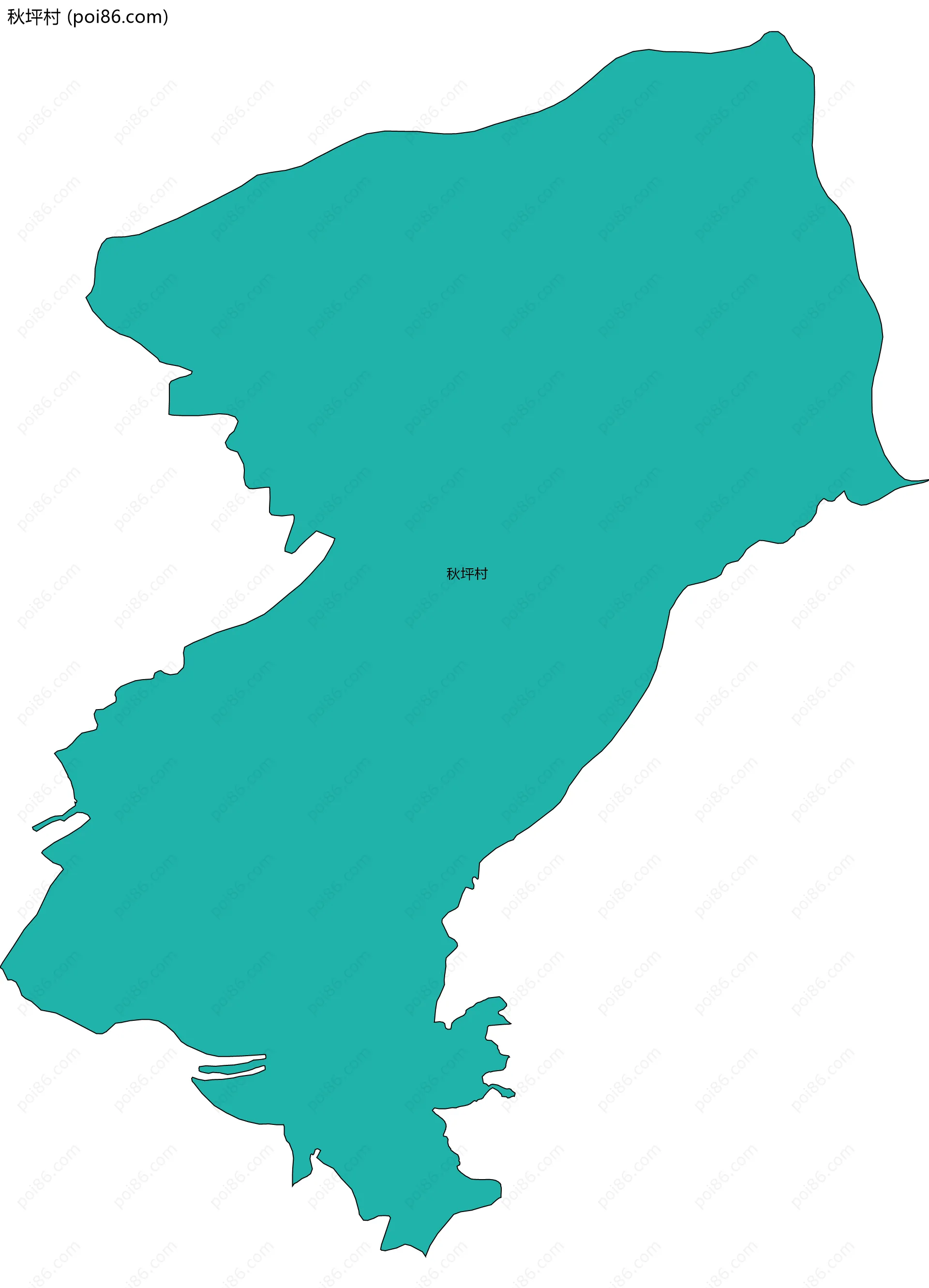 秋坪村边界地图
