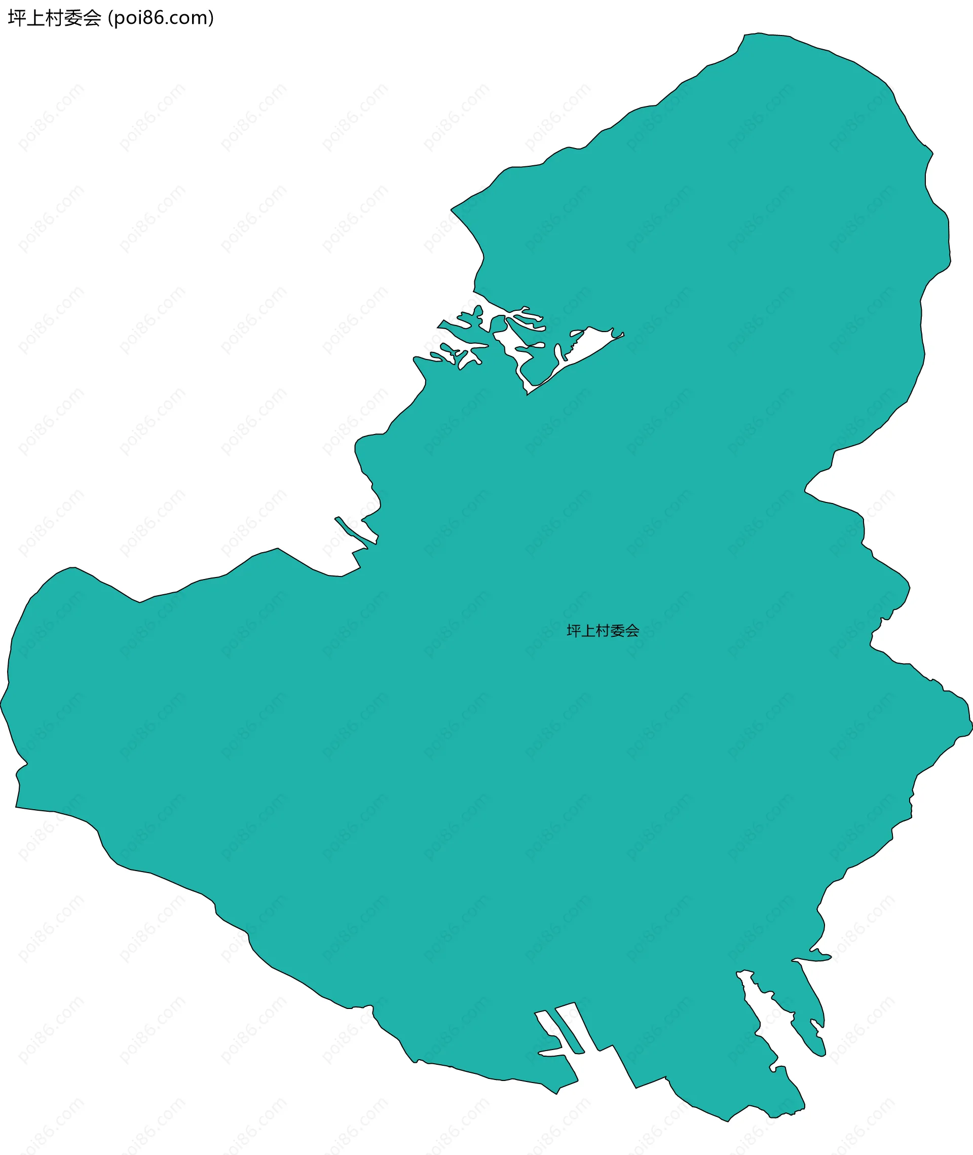 坪上村委会边界地图