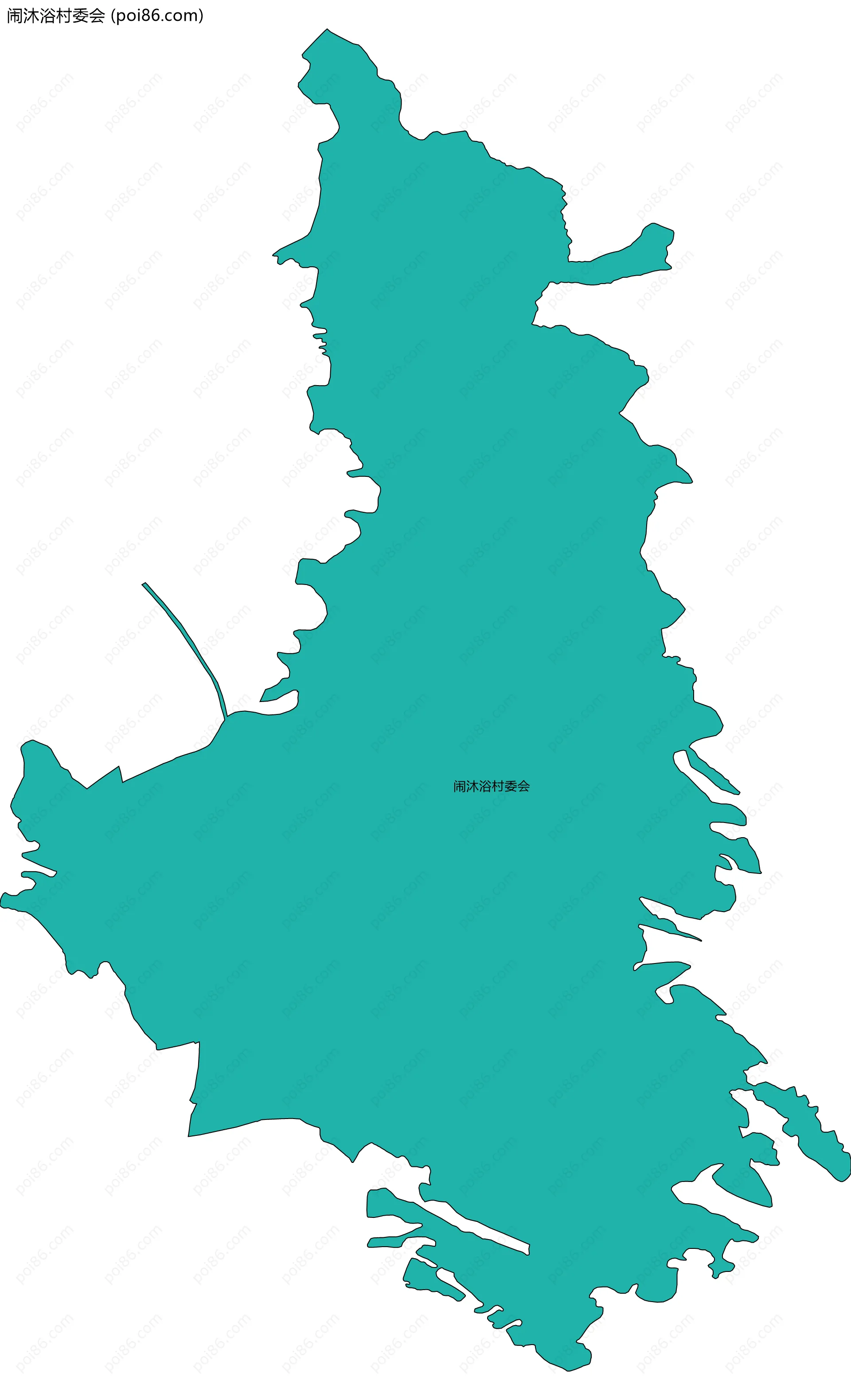 闹沐浴村委会边界地图