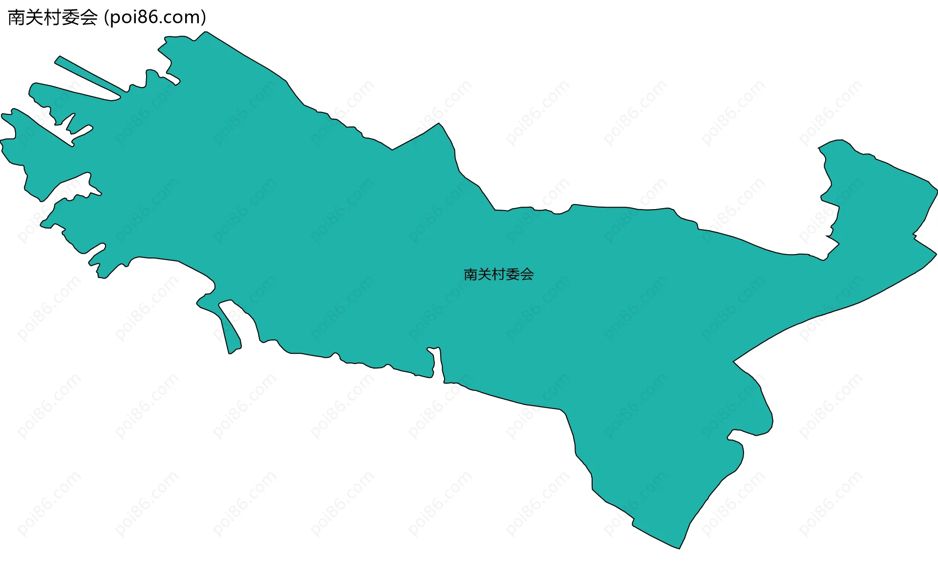 南关村委会边界地图