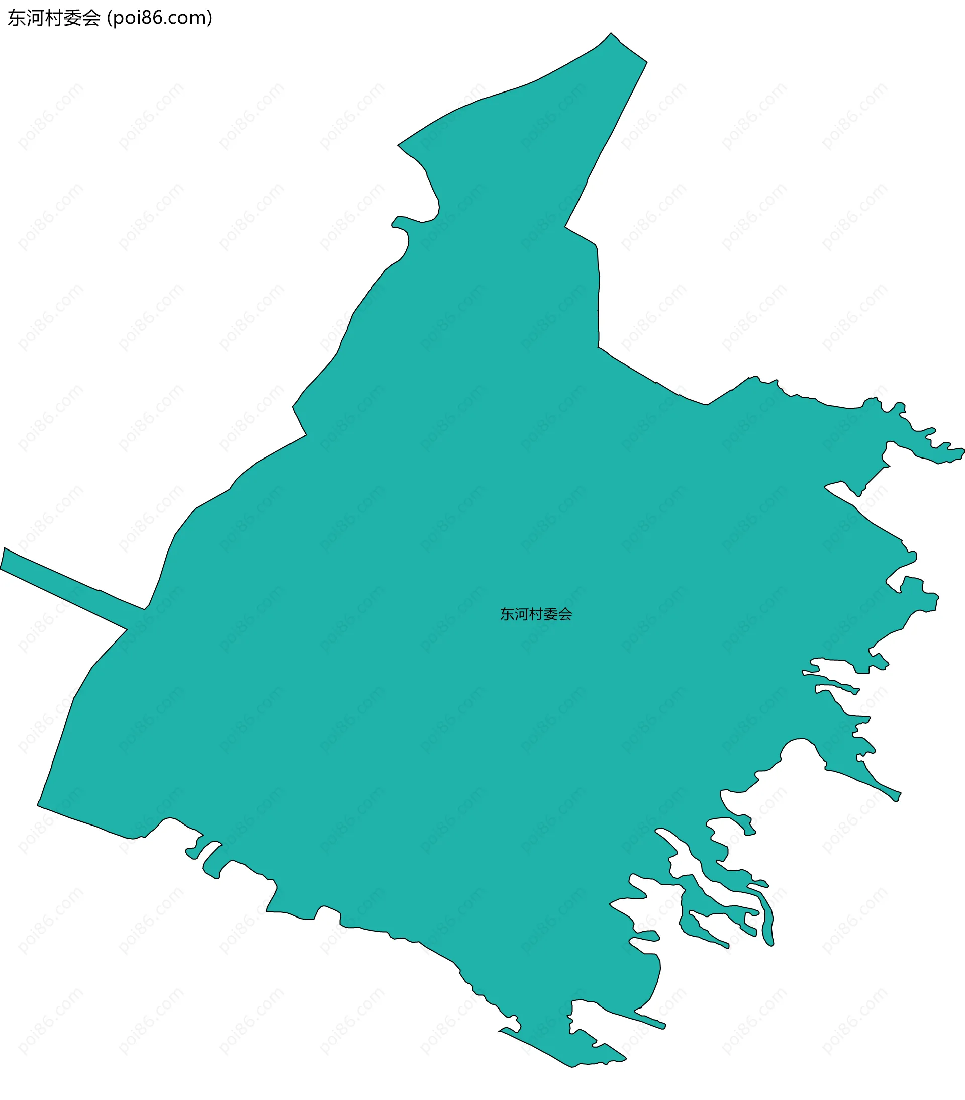 东河村委会边界地图