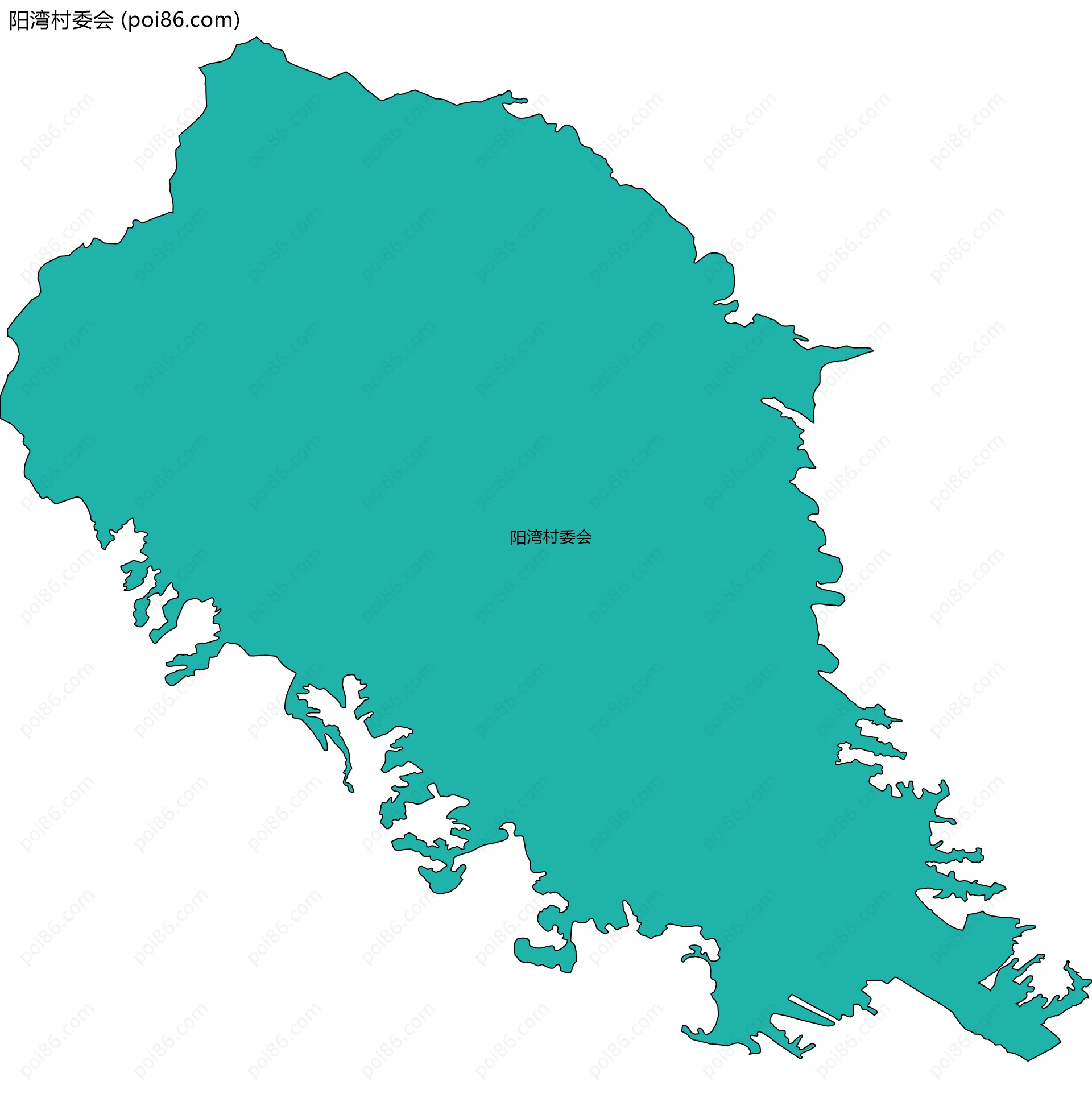 阳湾村委会边界地图