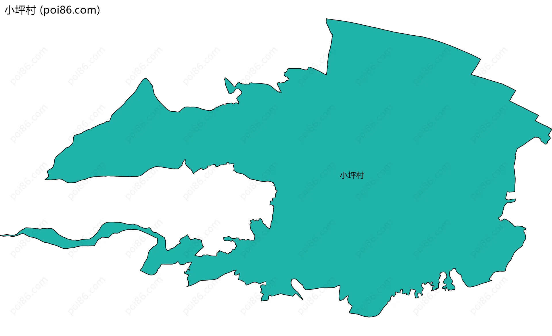 小坪村边界地图