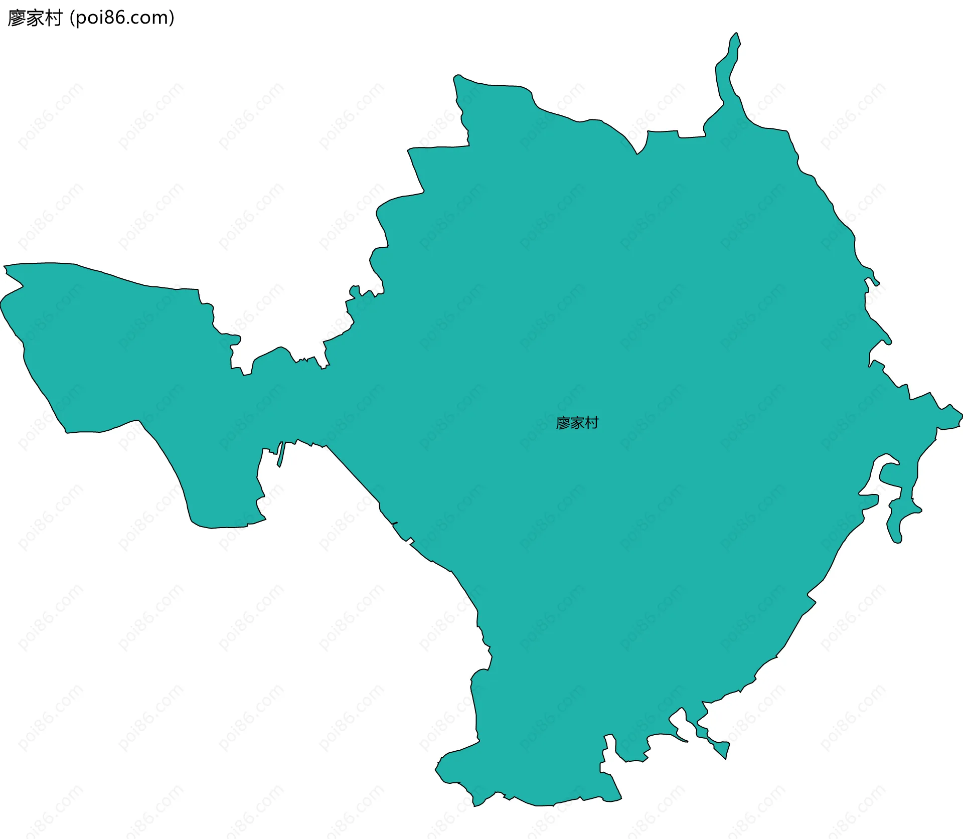 廖家村边界地图