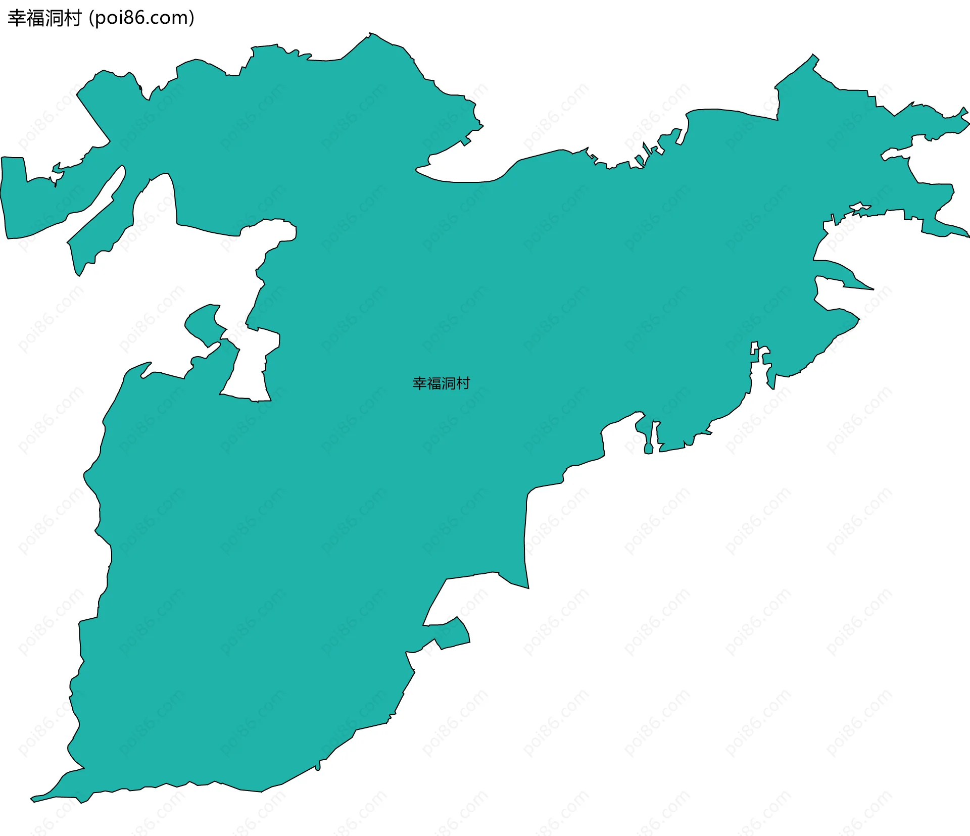 幸福洞村边界地图