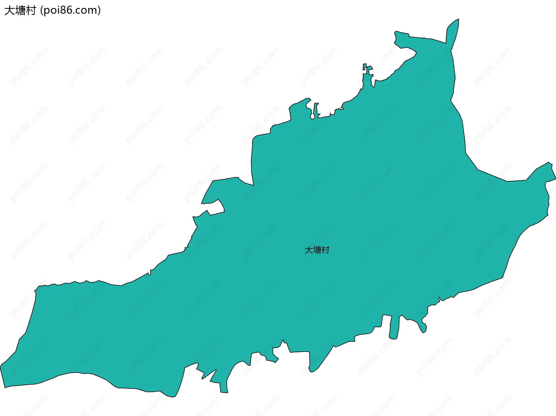 大塘村边界地图